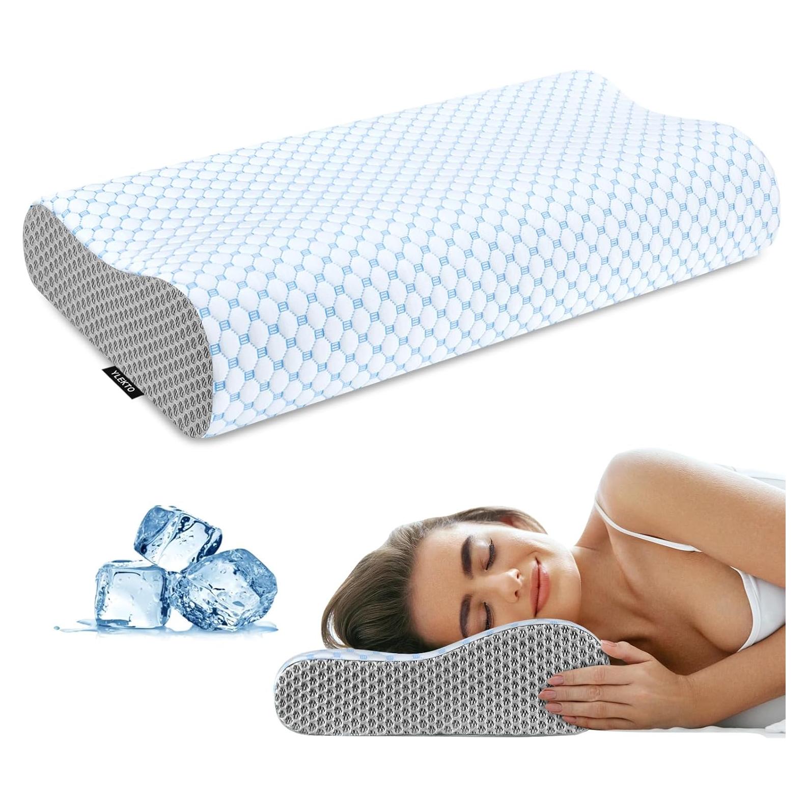 Almohada Cervical Ylekto Espuma Viscoelástica 61x35cm Ajustable