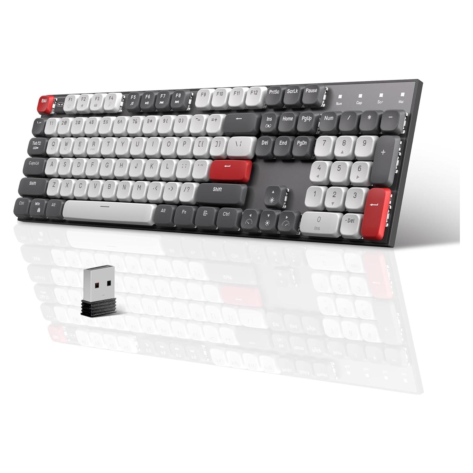 Teclado Mecánico Inalámbrico MAGEGEE Moon104 RGB 3 Modos