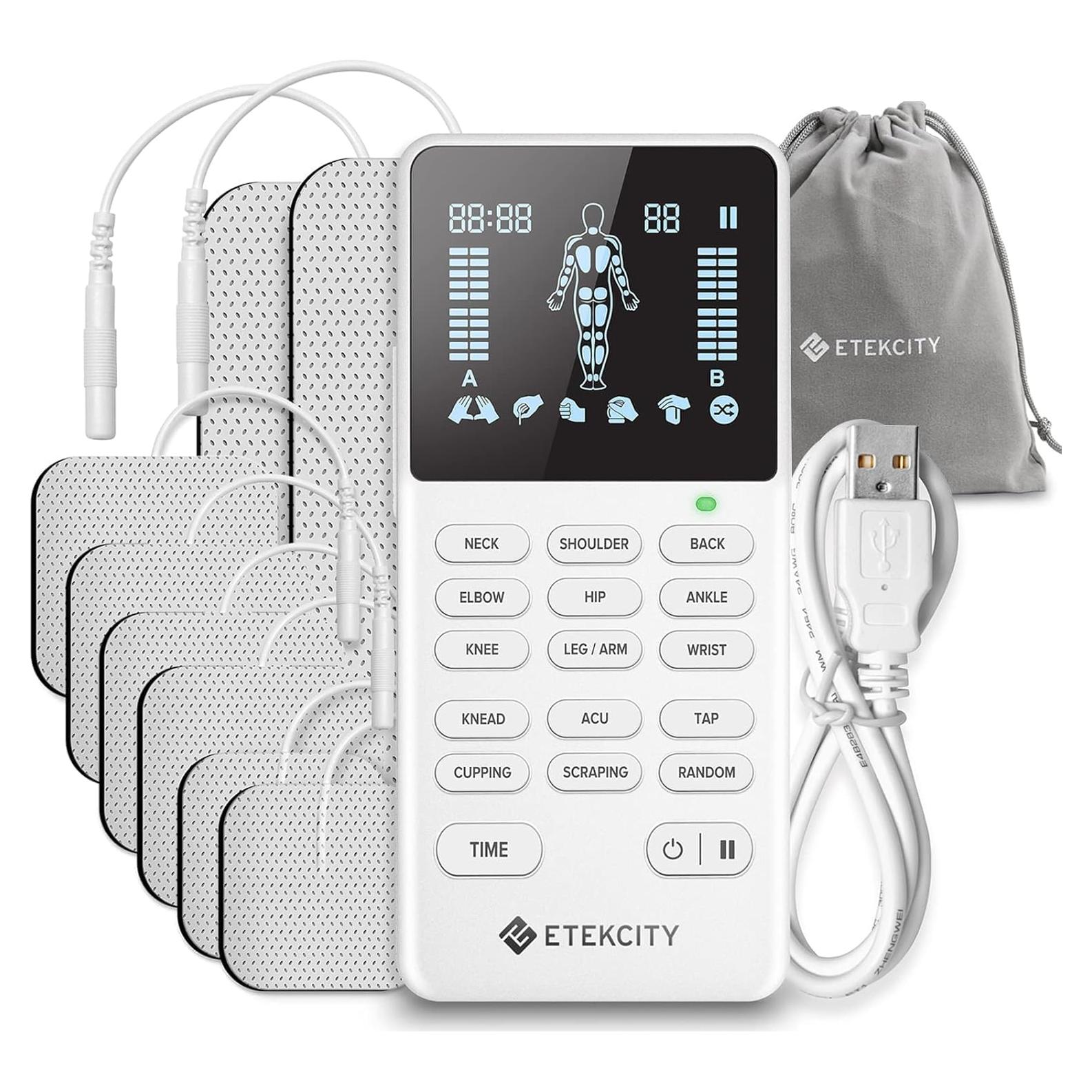 Etekcity Estimulador Muscular TENS 4 Canales Alivio Dolor