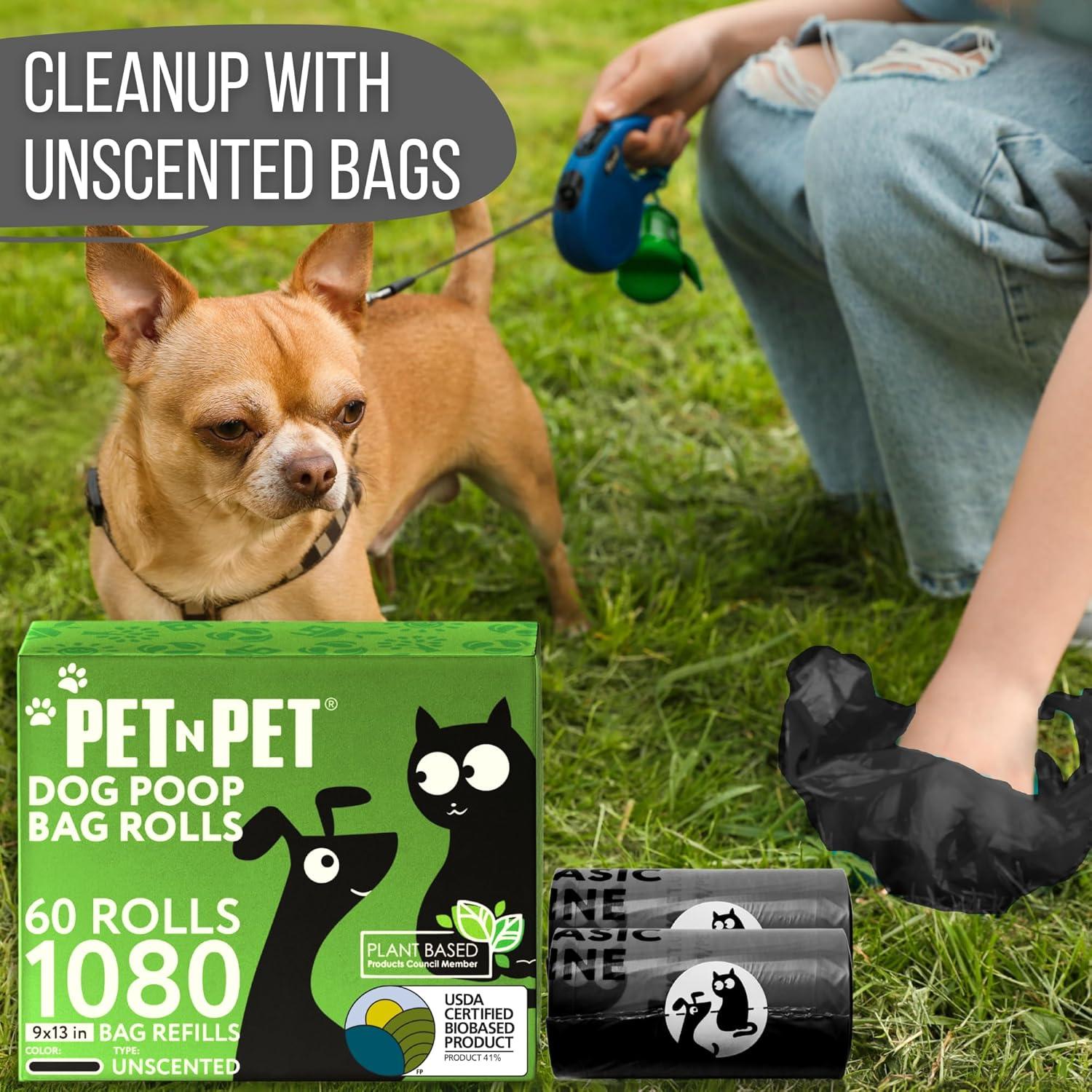 Bolsas de Excremento para Perros Pet N Pet 1080 Cuentas Negras