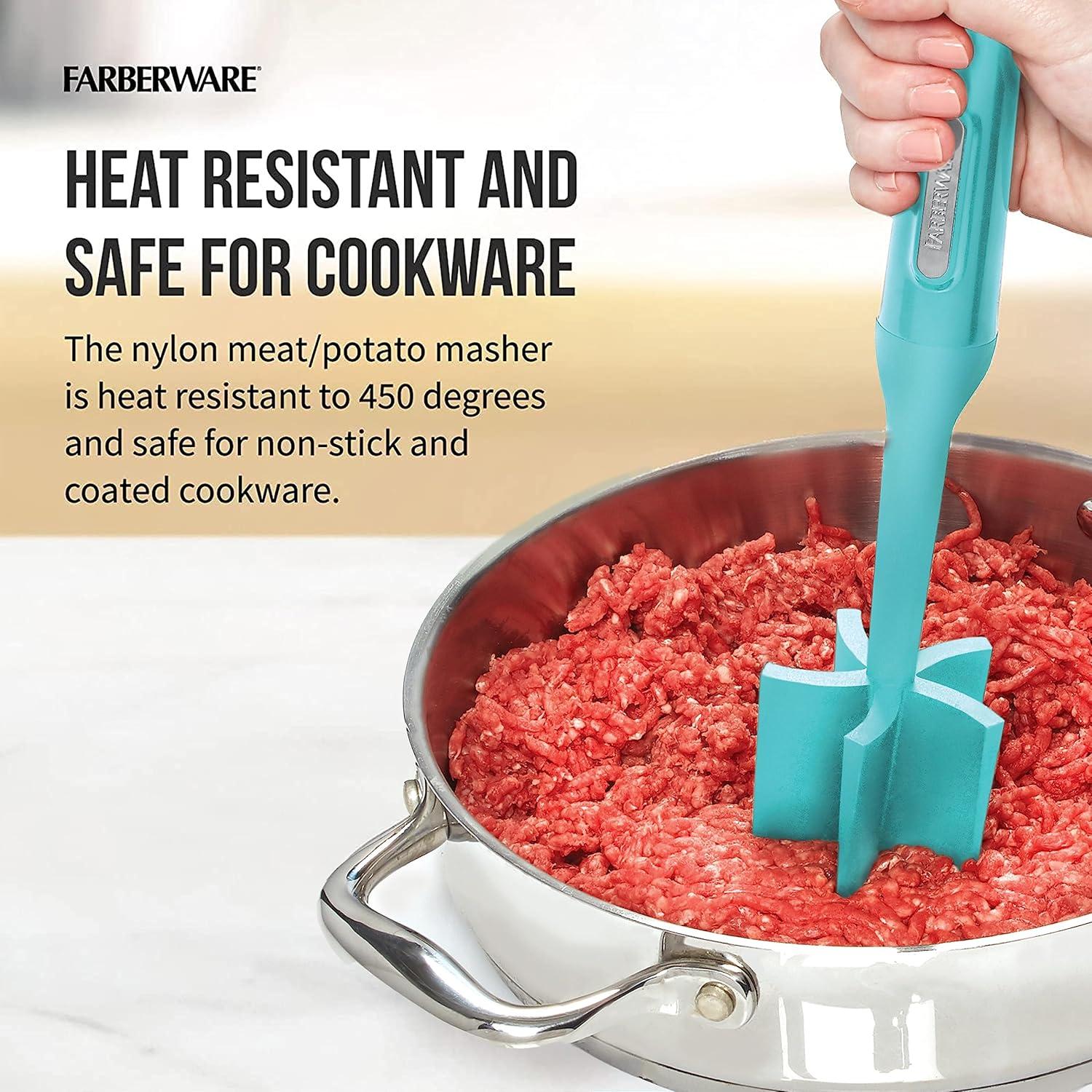 Prensador de Carne y Papas Farberware Cielo Aqua Resistente al Calor