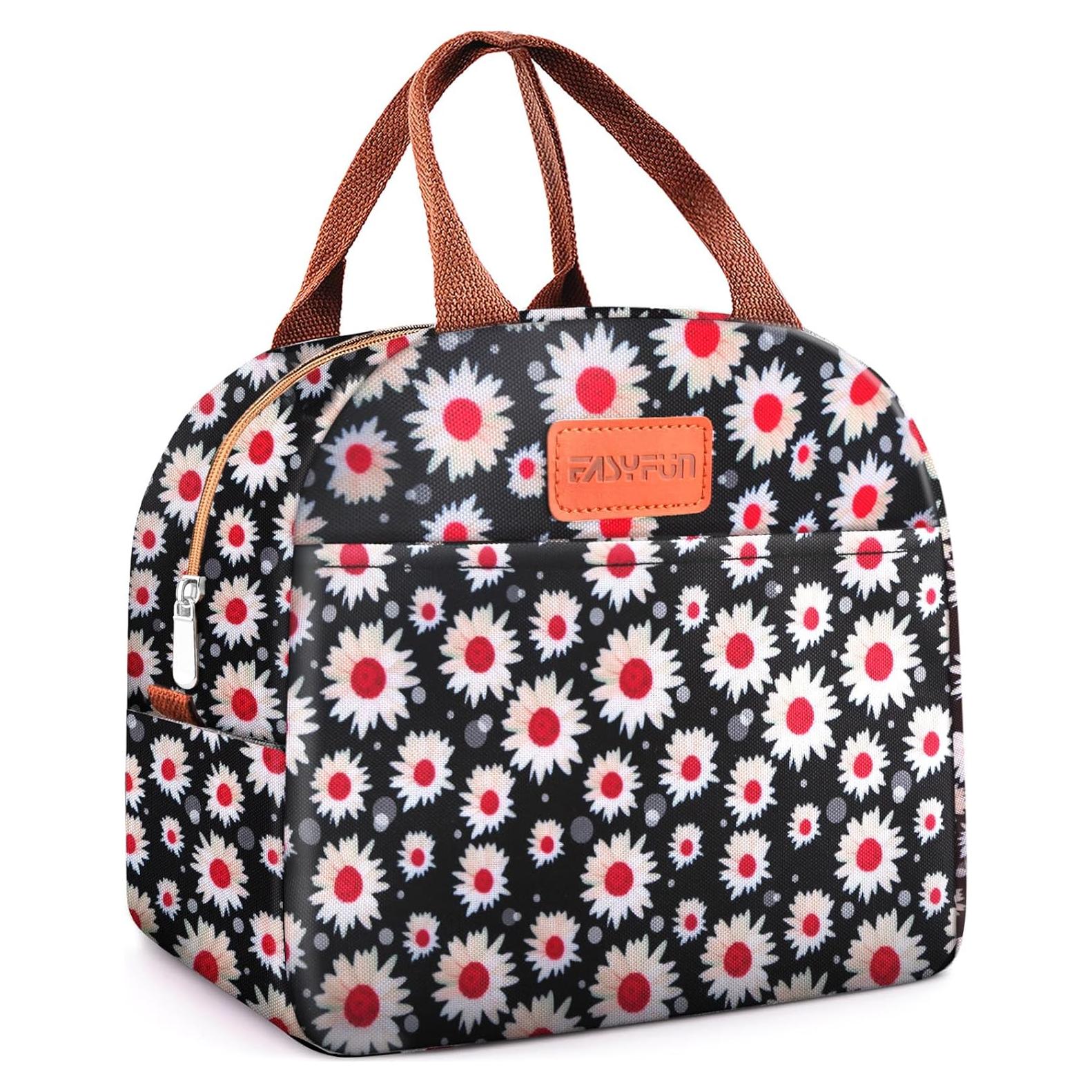 Bolsa de Almuerzo Aislada EASYFUN 10.98L Flor Roja