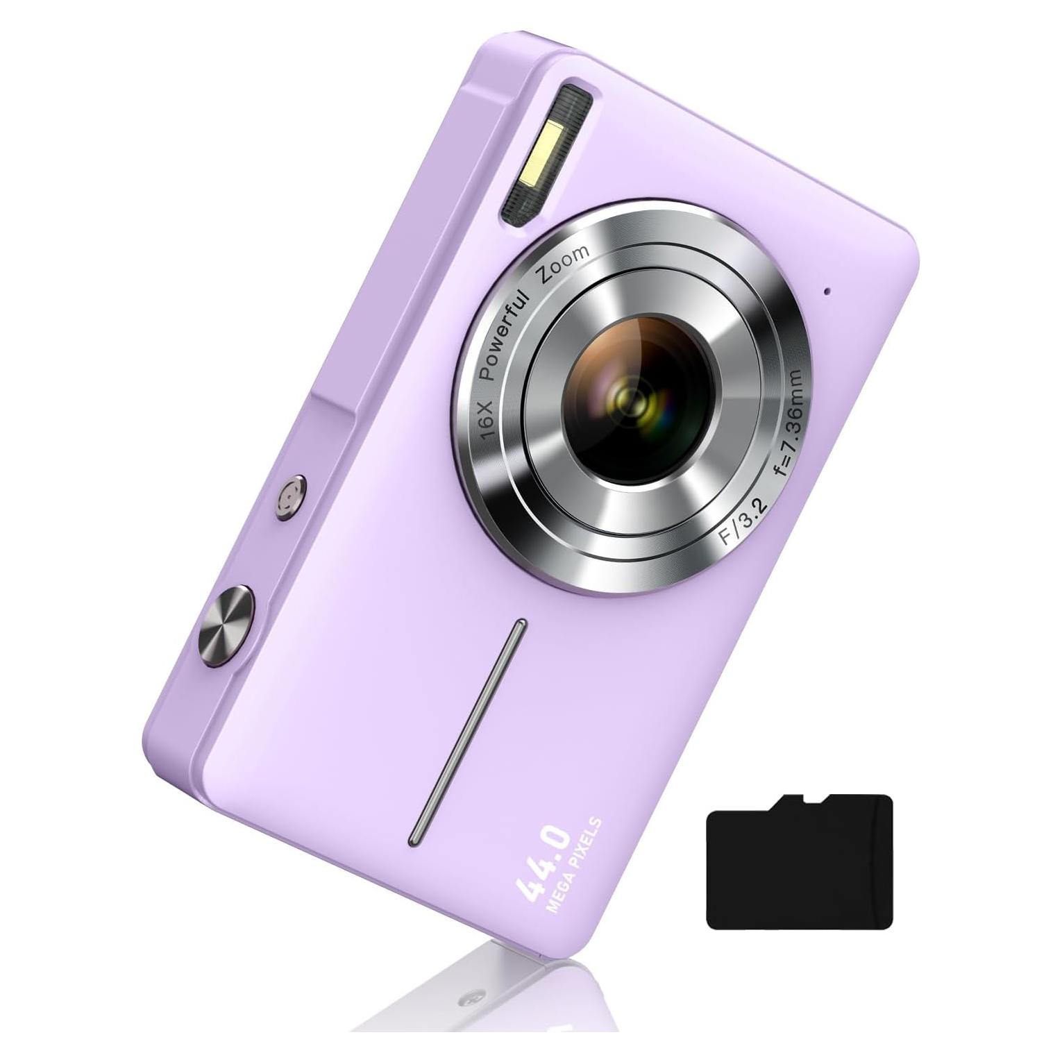 Cámara Digital FHD 1080P Camkory US-DC403L-S 44MP Púrpura