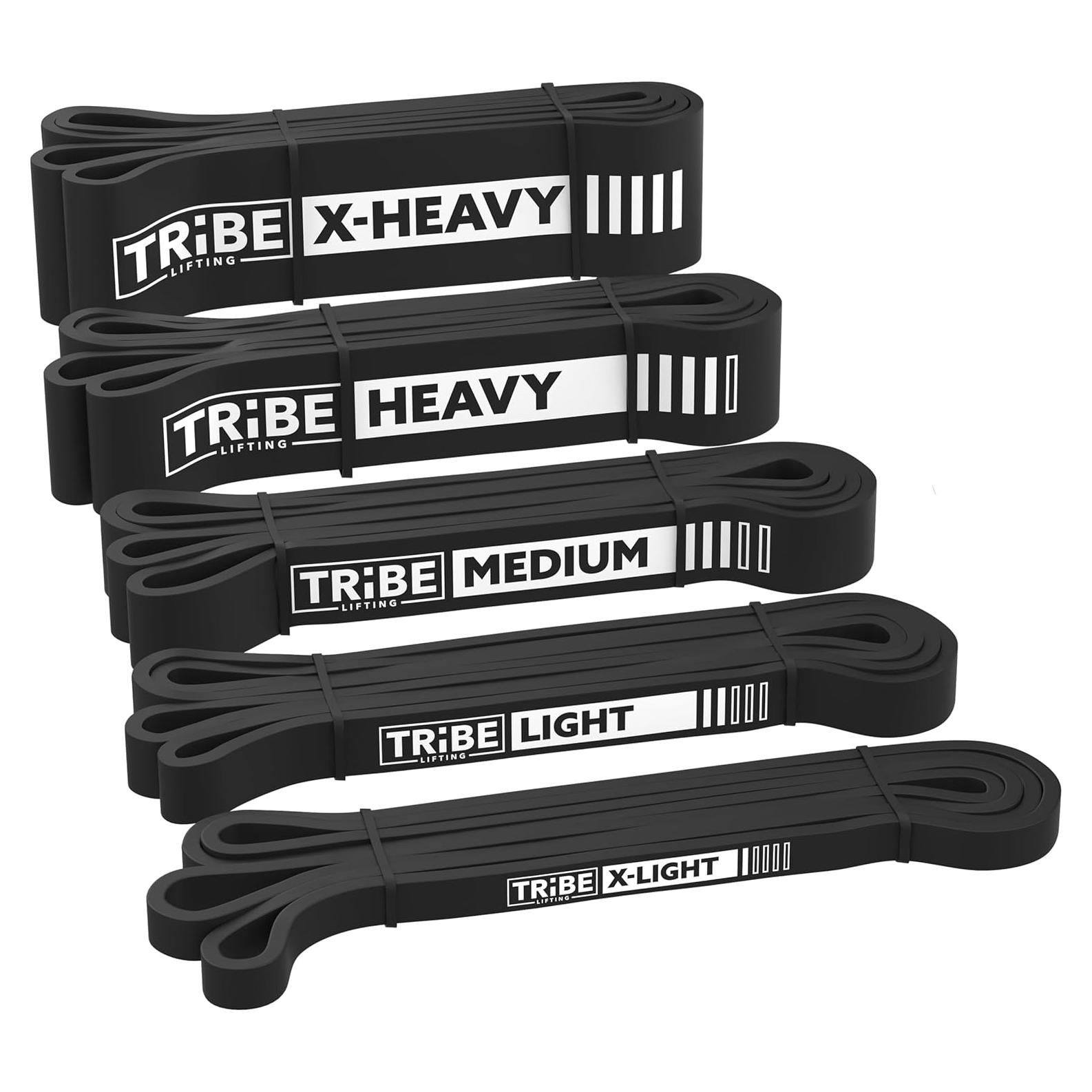 Set de 5 Bandas de Resistencia Tribe Lifting para Ejercicio