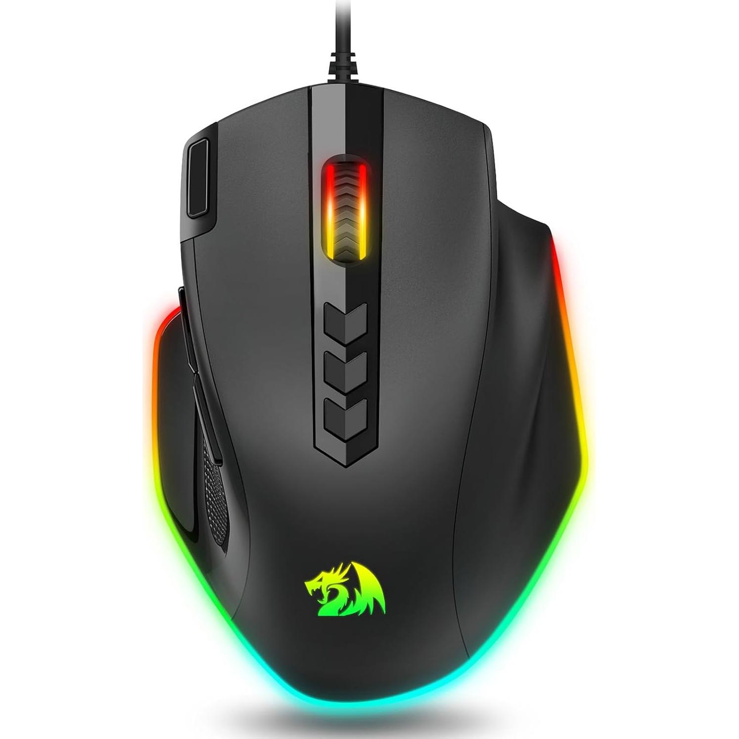 Ratón Gaming Redragon M614 Con Cable RGB 8000 DPI 11 Botones
