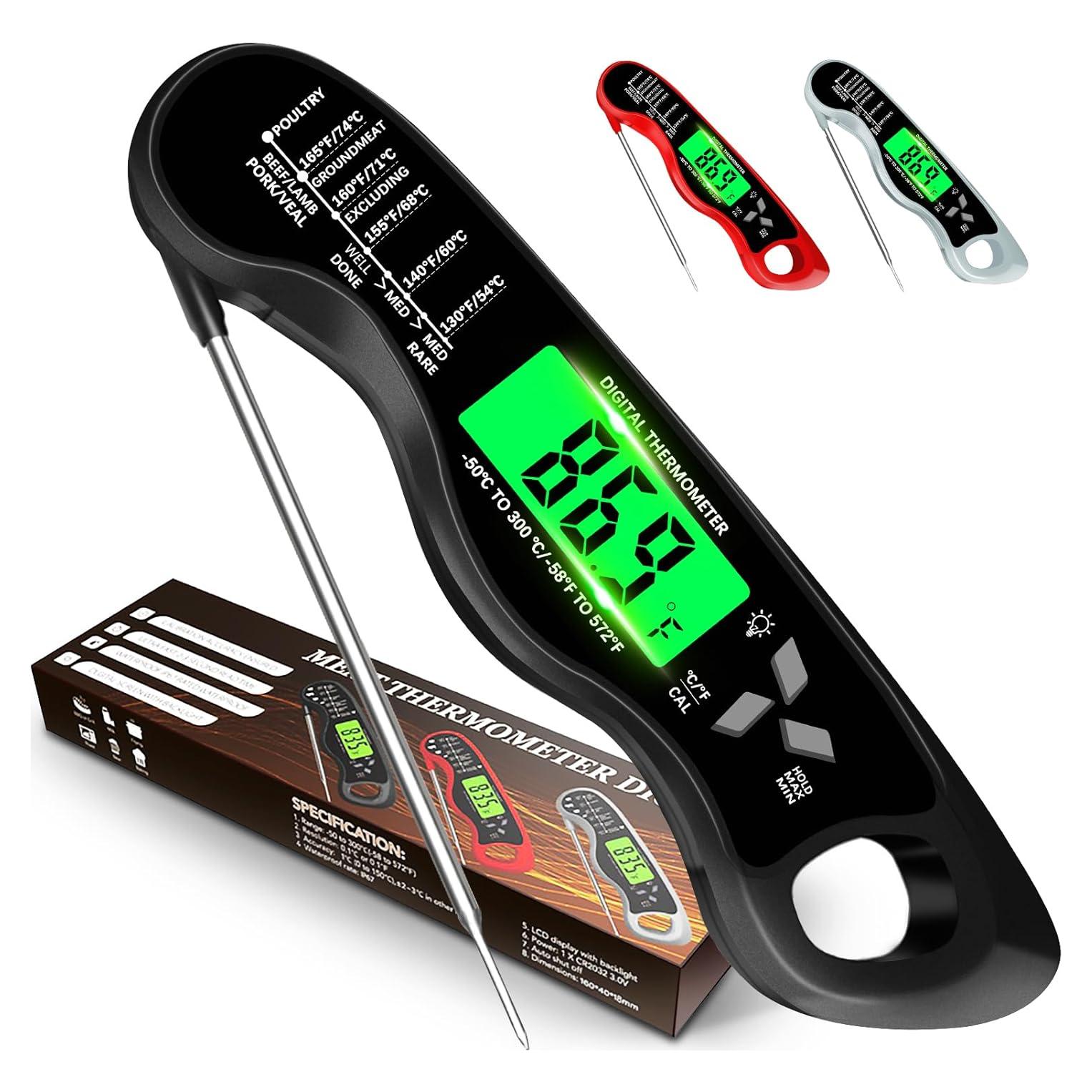 Termómetro Digital de Cocina Giftsfaloy IP67 16.5cm Negro