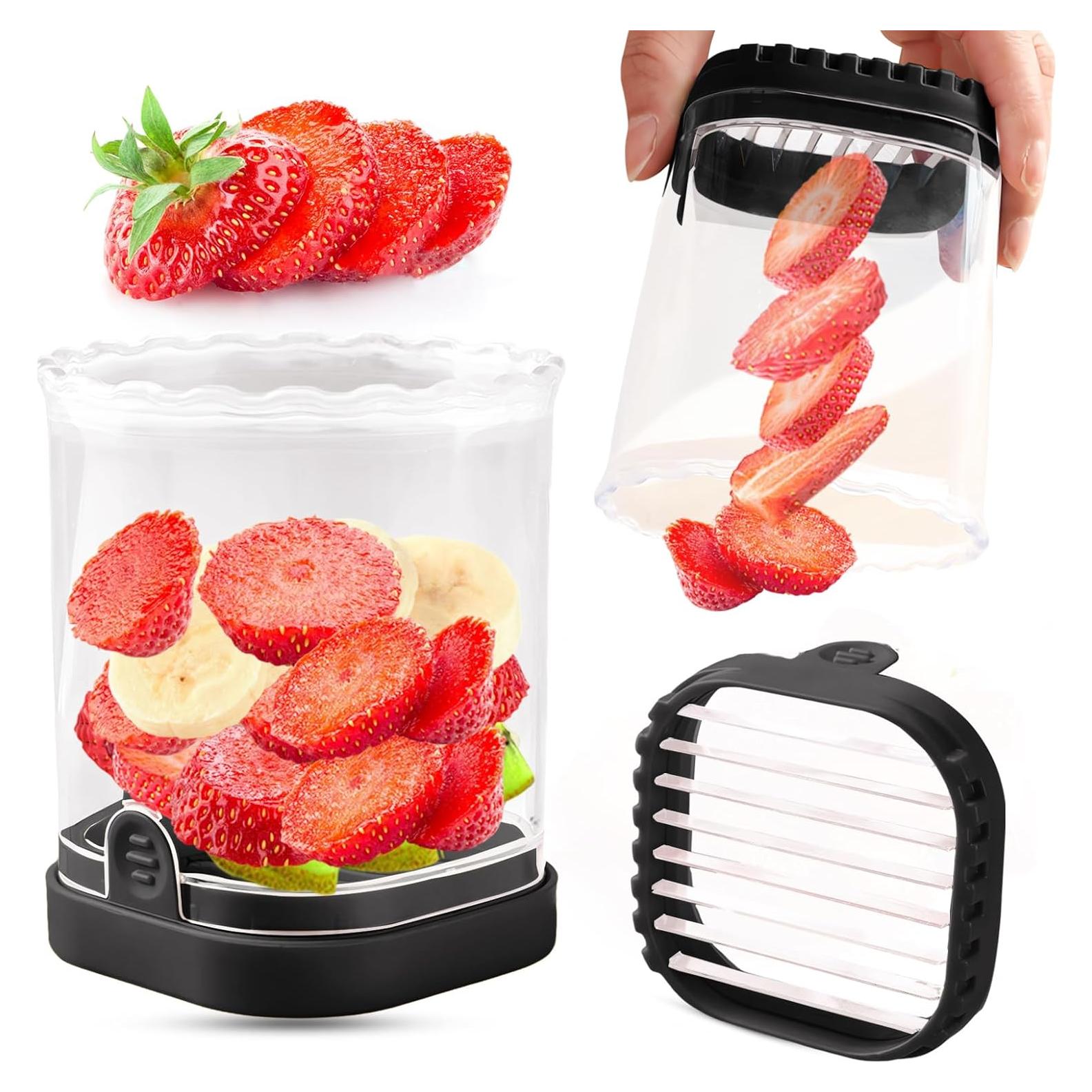 Cortador de Frutas en Taza COKSDUPID Negro - Acero Inoxidable