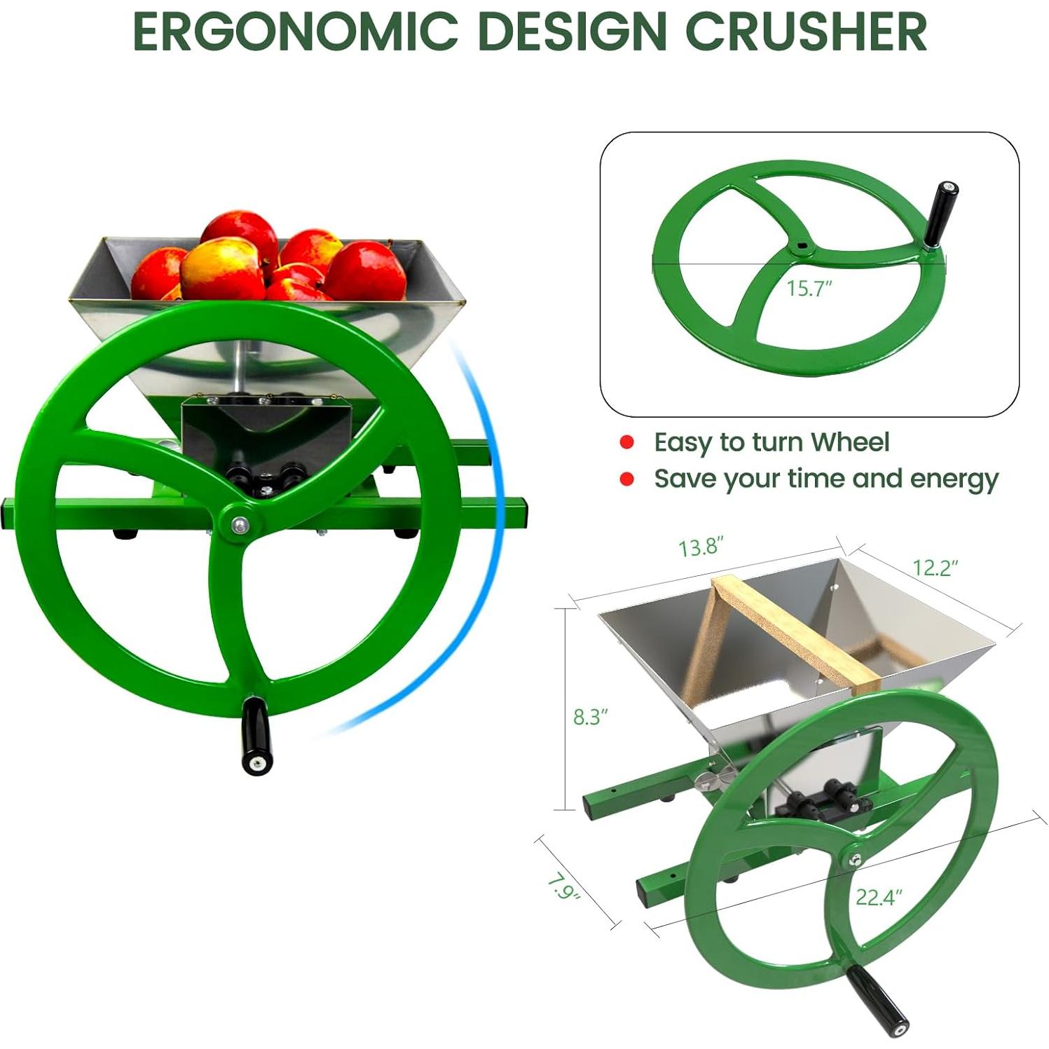 Trituradora de Frutas EJWOX 7L Manual Acero Inoxidable
