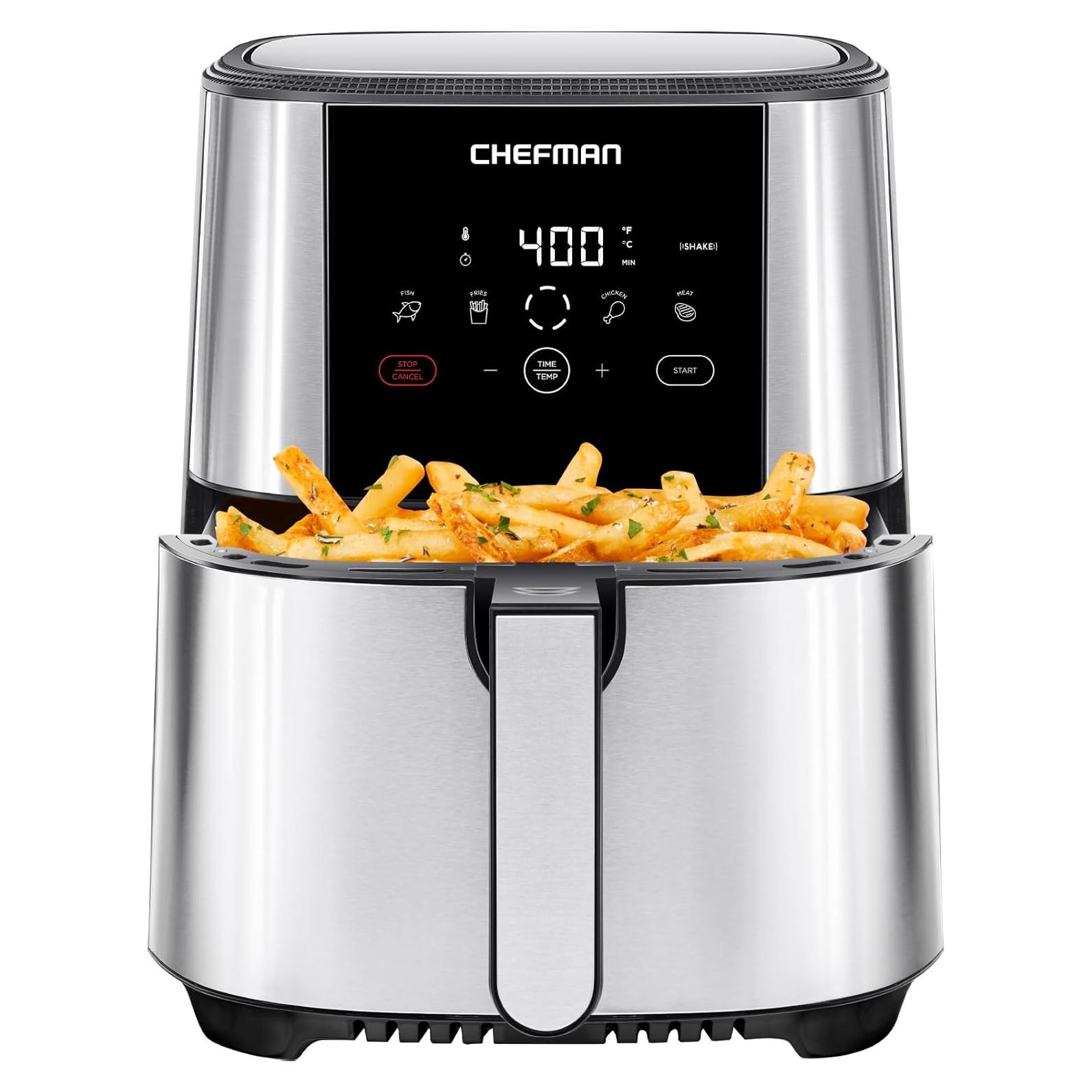 Freidora de Aire Chefman 5 Cuartos Acero Inoxidable Digital