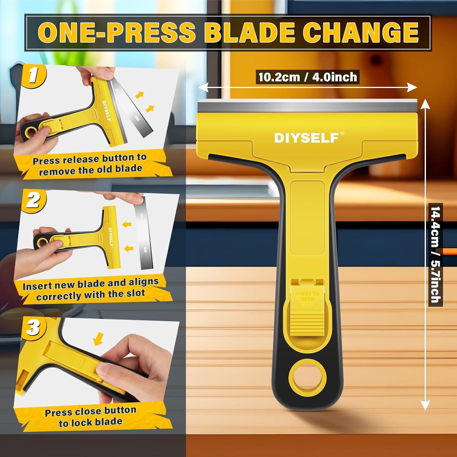 Raspador de Cuchillas DIYSELF con 10 Repuestos - Limpieza Eficaz