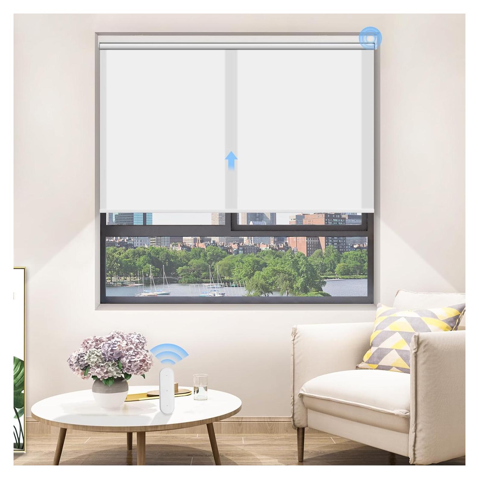 Persianas Motorizadas Grandekor 83.82x182.88 cm Filtrantes Luz