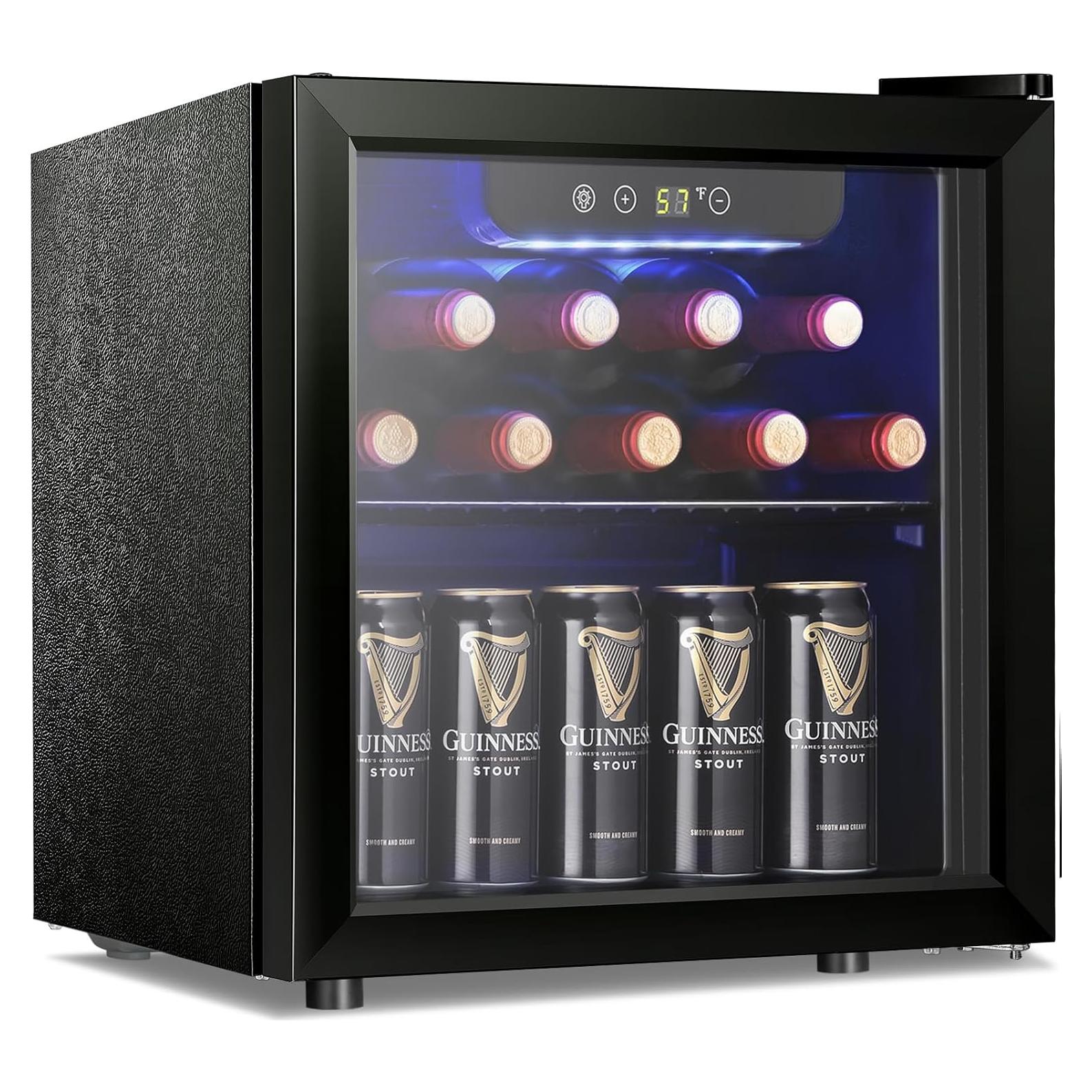 Enfriador de Vino Antarctic Star 12 Botellas 1.2 Pies Cúbicos Negro