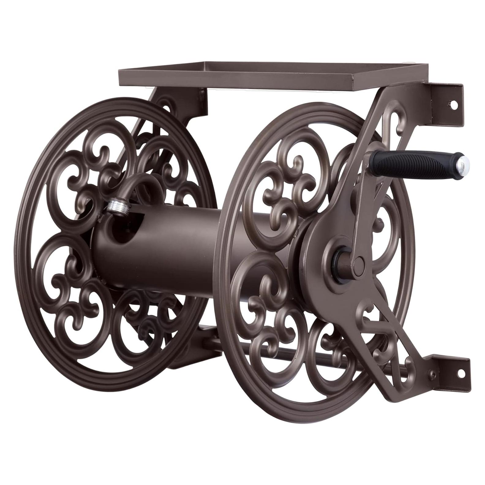 Carrete de Manguera de Jardín Liberty Garden 708 - Acero Bronce 38.1m