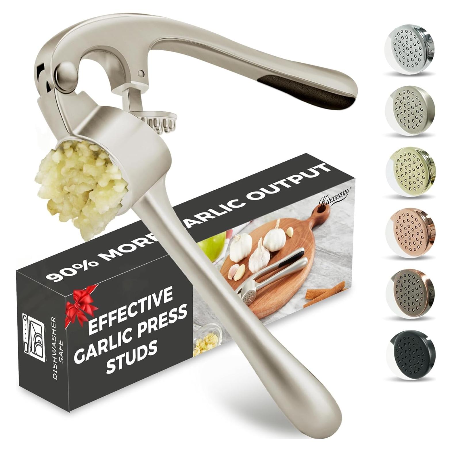 Prensa de Ajo KITESSENSU de Zinc Apta para Lavavajillas