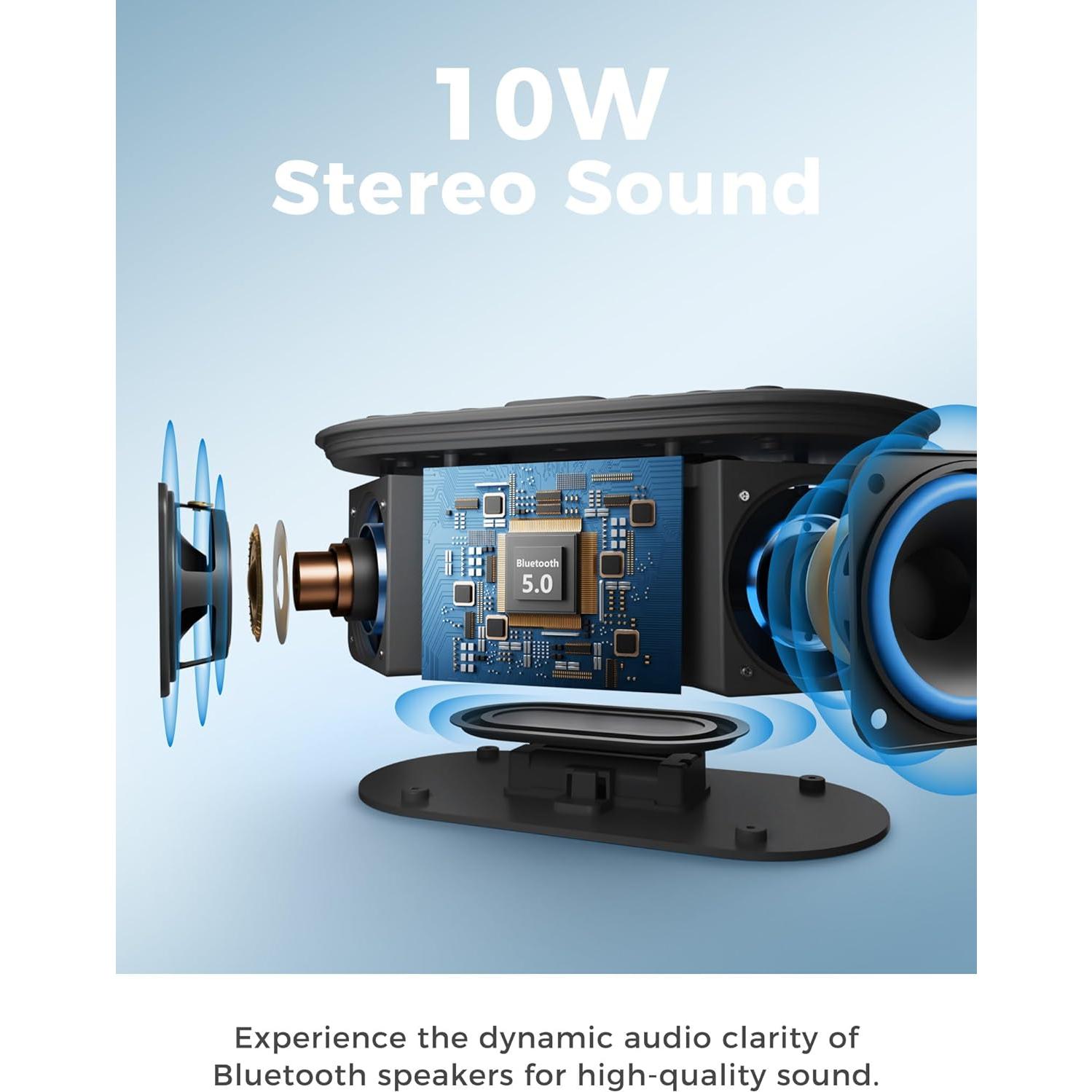 Reloj Despertador Inalámbrico Odokee con Carga Qi y Altavoz 10W