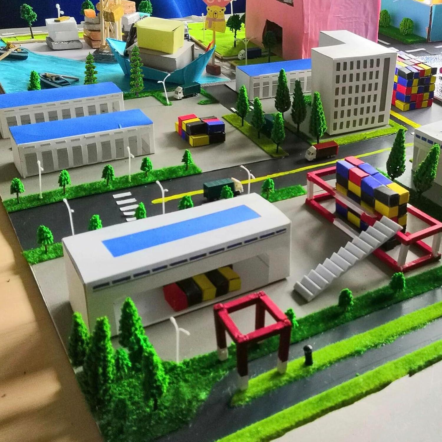 32 Árboles Modelo Mezclados SONICEBUY para Diorama Verde