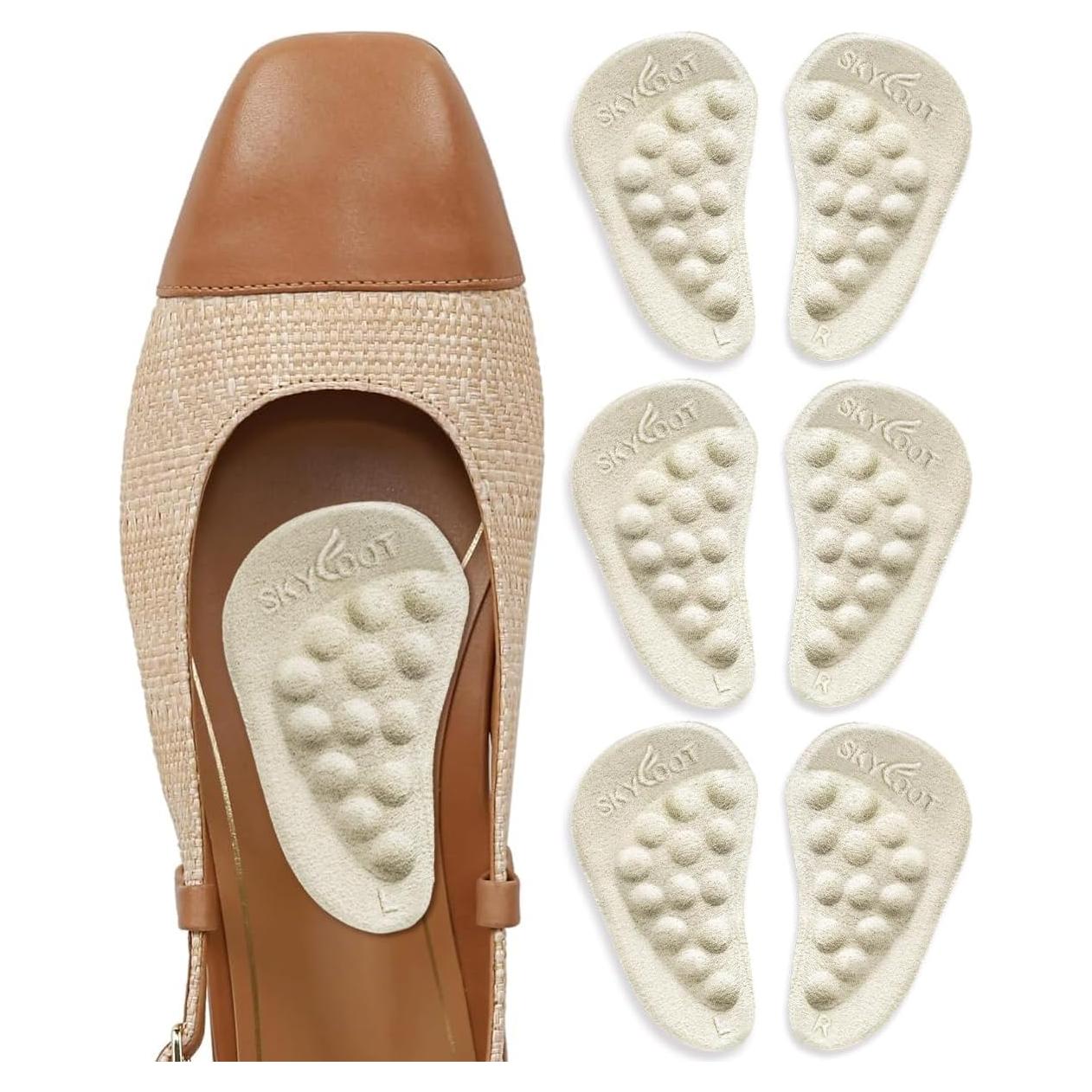 Inserts de Soporte Arqueado Skyfoot para Pies Planos - 3 Pares Beige