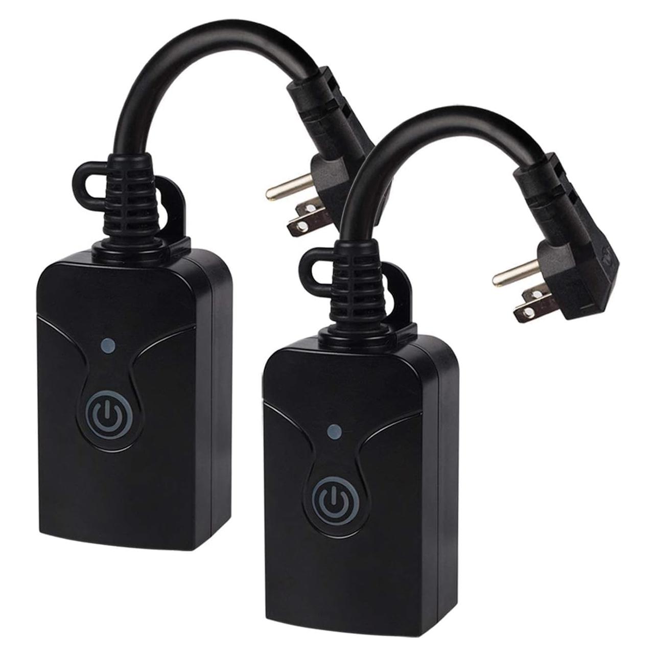 Enchufe Inteligente HBN para Exterior, Control Remoto WiFi 2PC