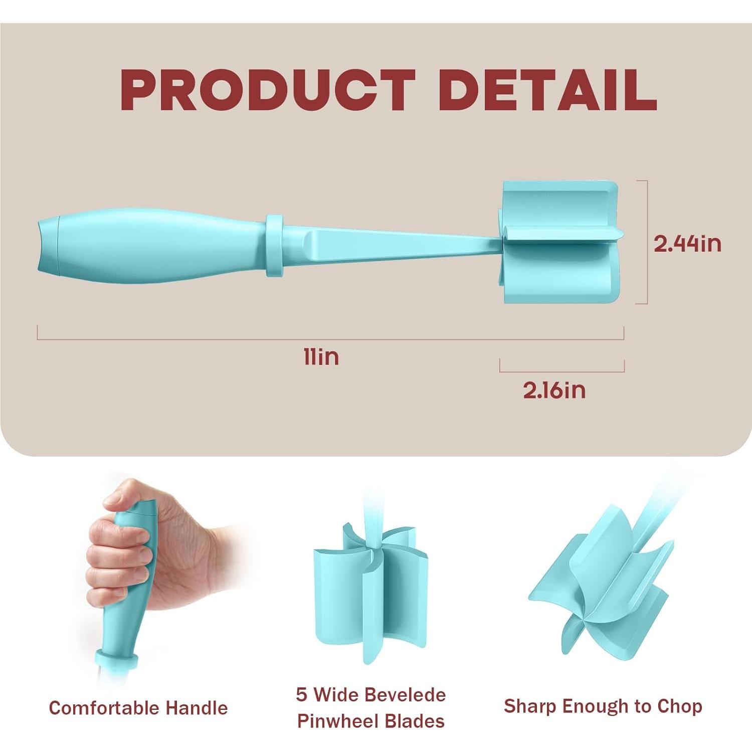 Picador de Carne PGYARD Aplastador Nylon Antiadherente Aqua