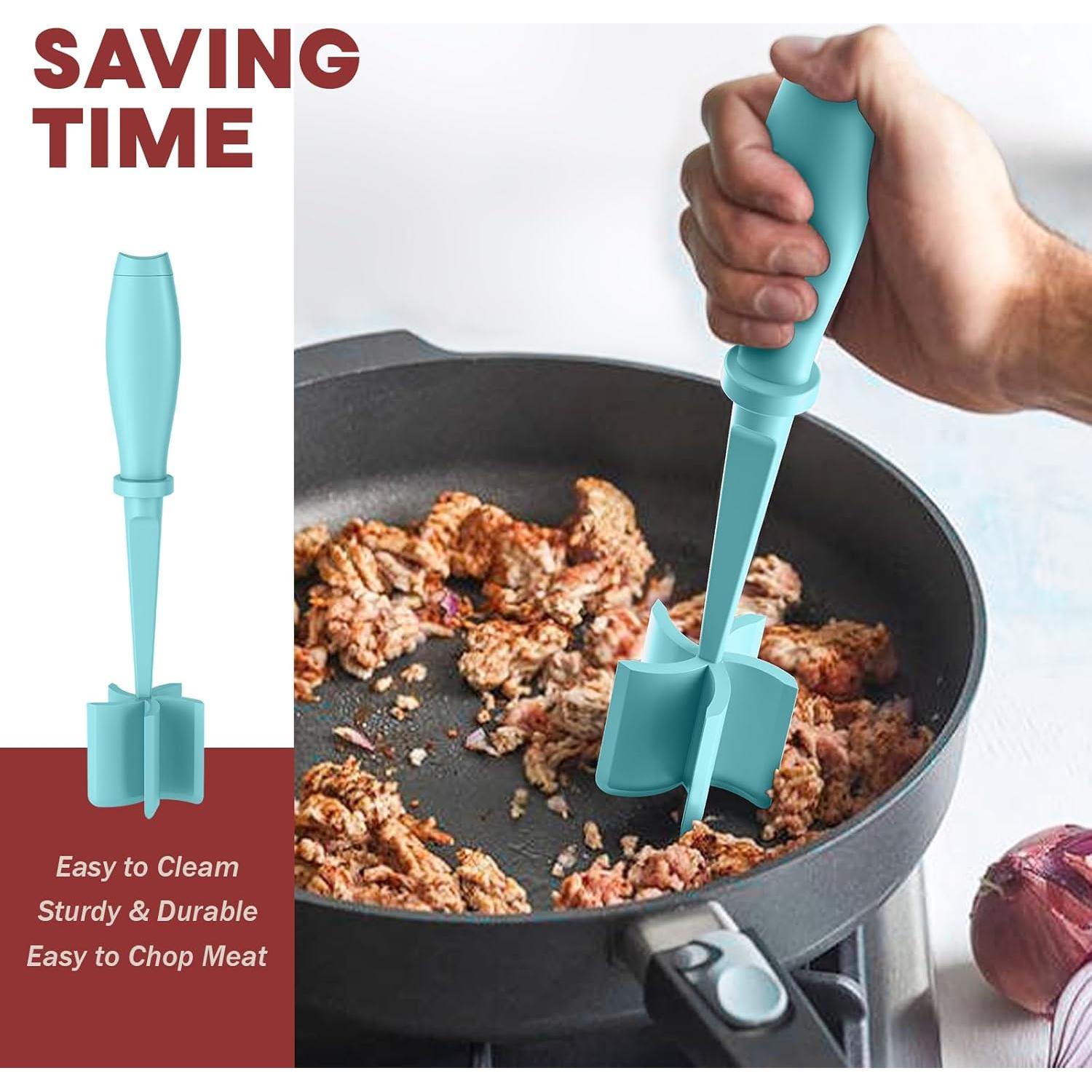 Picador de Carne PGYARD Aplastador Nylon Antiadherente Aqua