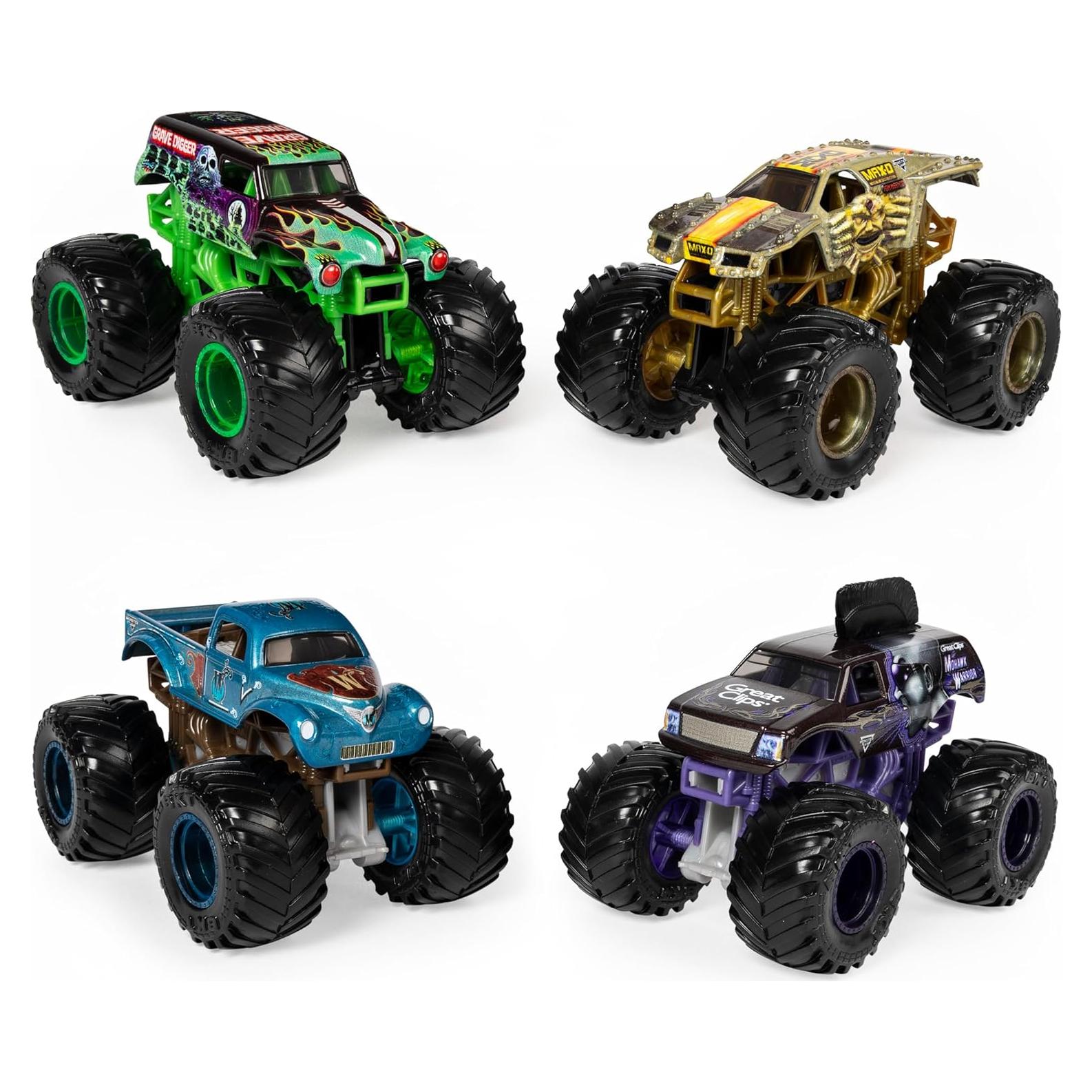 Camiones Monstruo Monster Jam Revela el Acero 4-Pack 1:64
