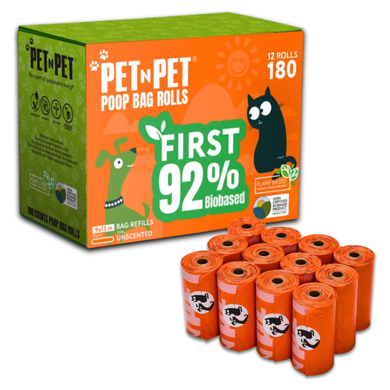 Bolsas de Poop PET N PET 180 Cuentas a Base de Plantas
