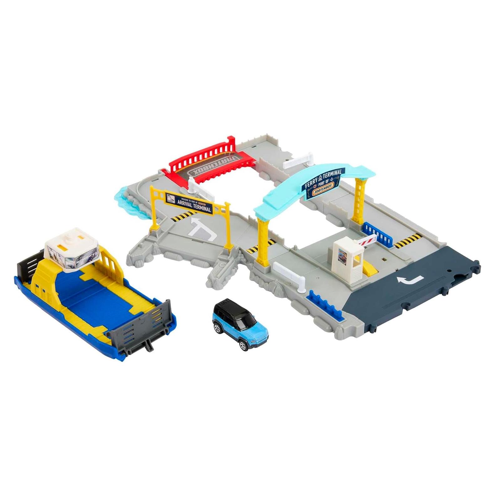 Juego de Puerto de Ferry Matchbox HMH29 con Ruedas Desmontables