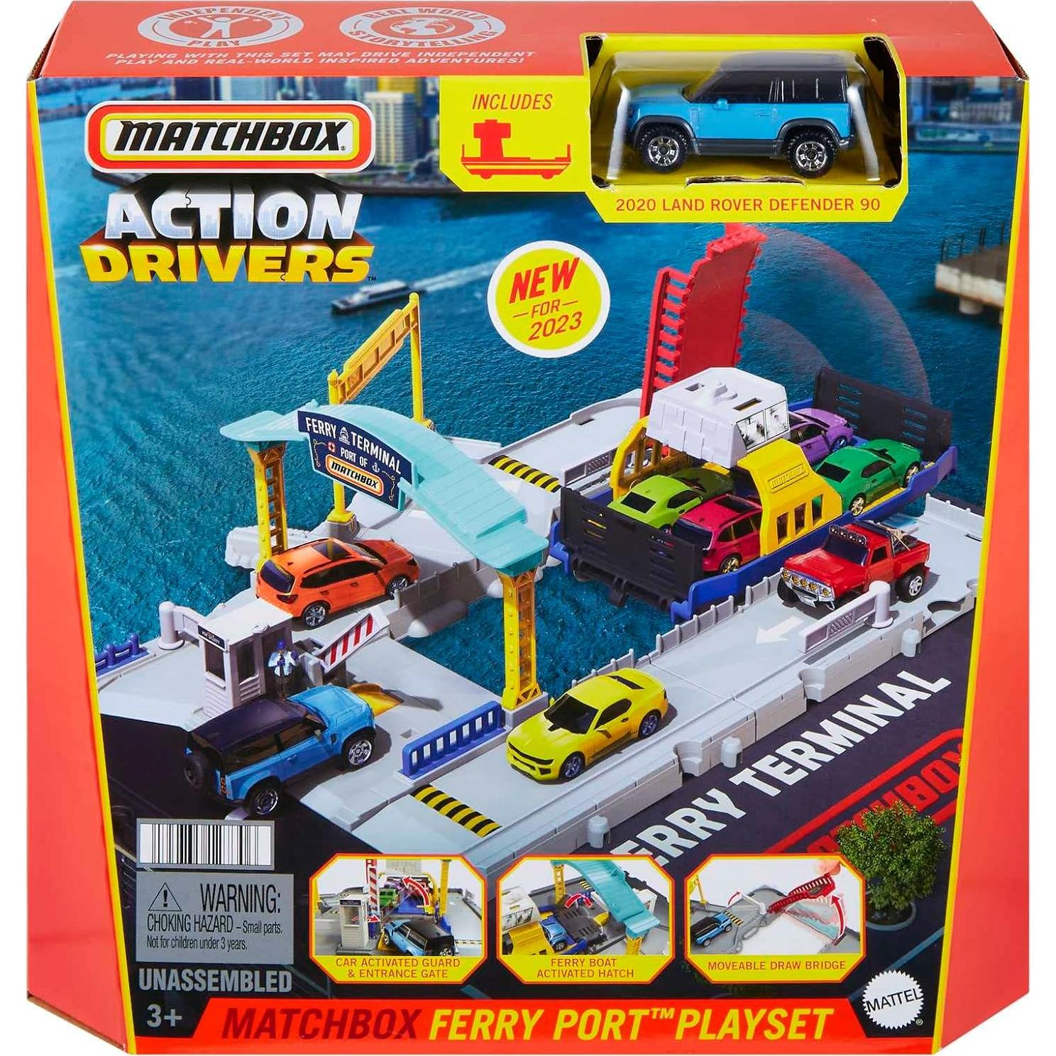 Juego de Puerto de Ferry Matchbox HMH29 con Ruedas Desmontables