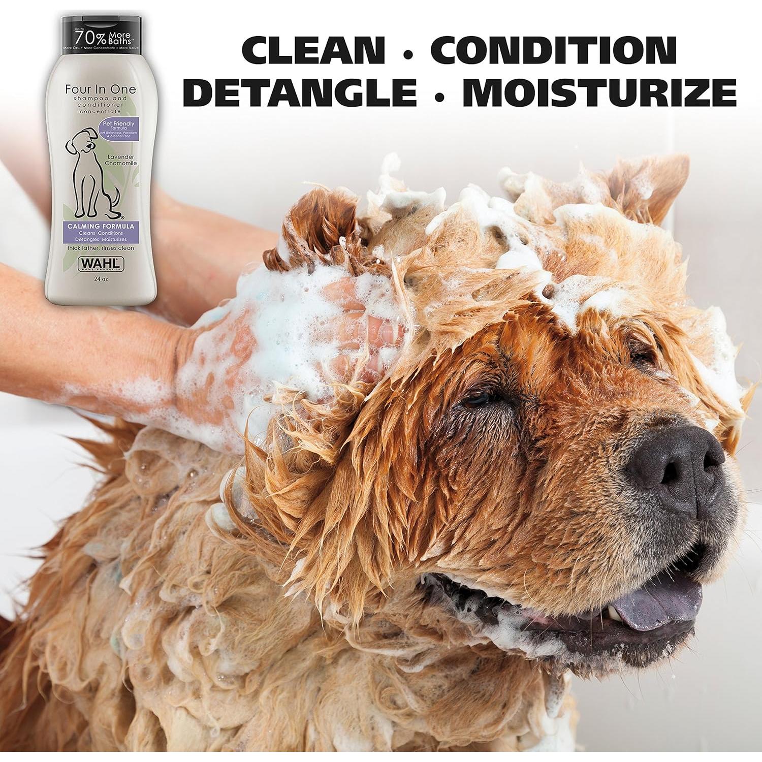 Champú Calmante 4-en-1 Wahl para Perros 24 Oz - Lavanda y Manzanilla