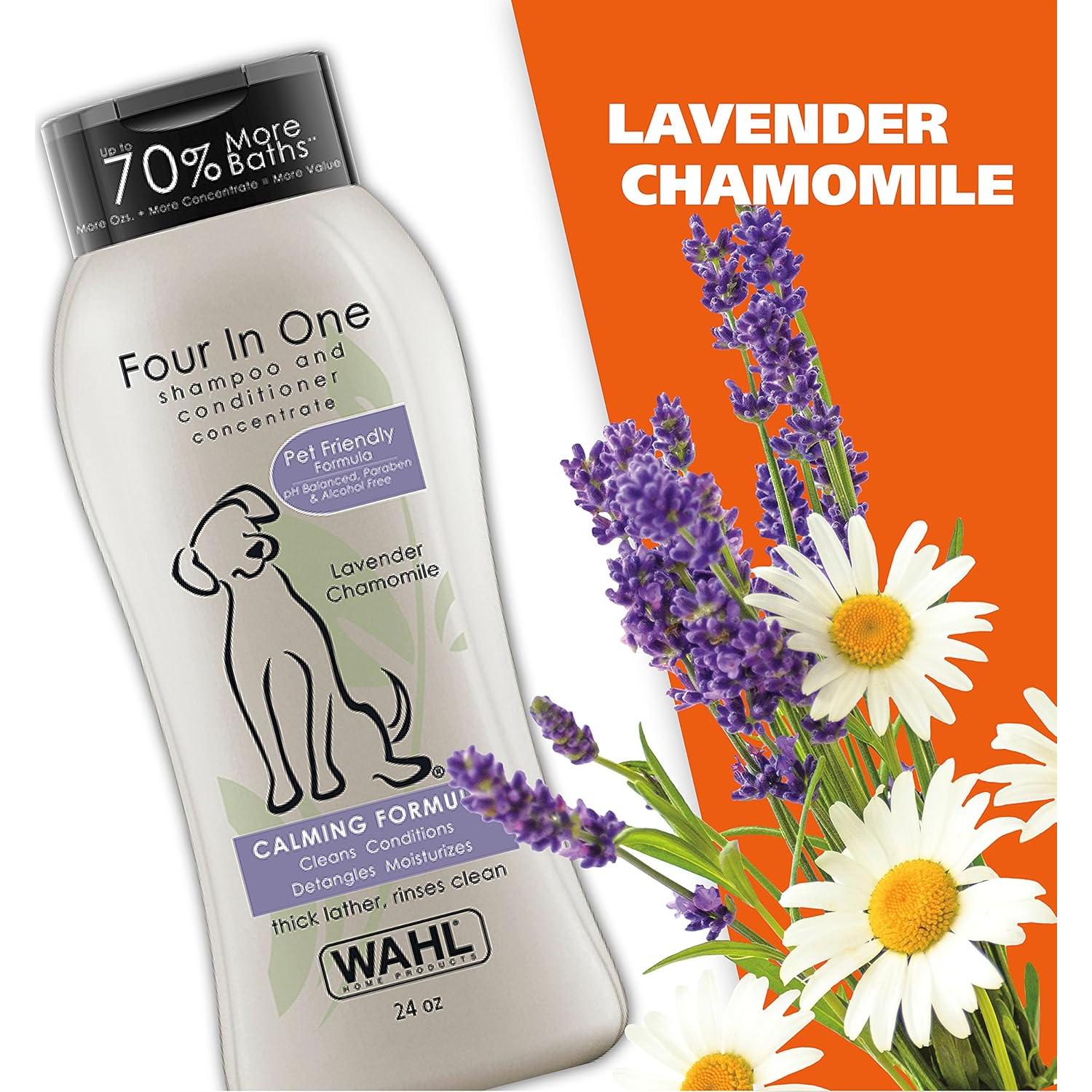 Champú Calmante 4-en-1 Wahl para Perros 24 Oz - Lavanda y Manzanilla
