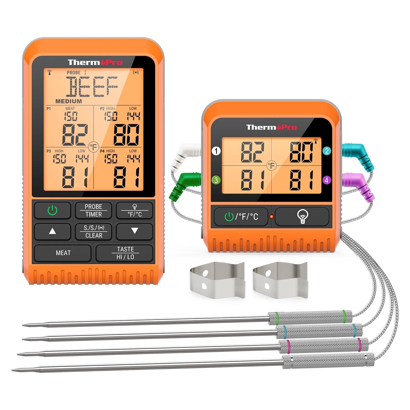 Termómetro de Carne Inalámbrico ThermoPro TP829 4 Probes