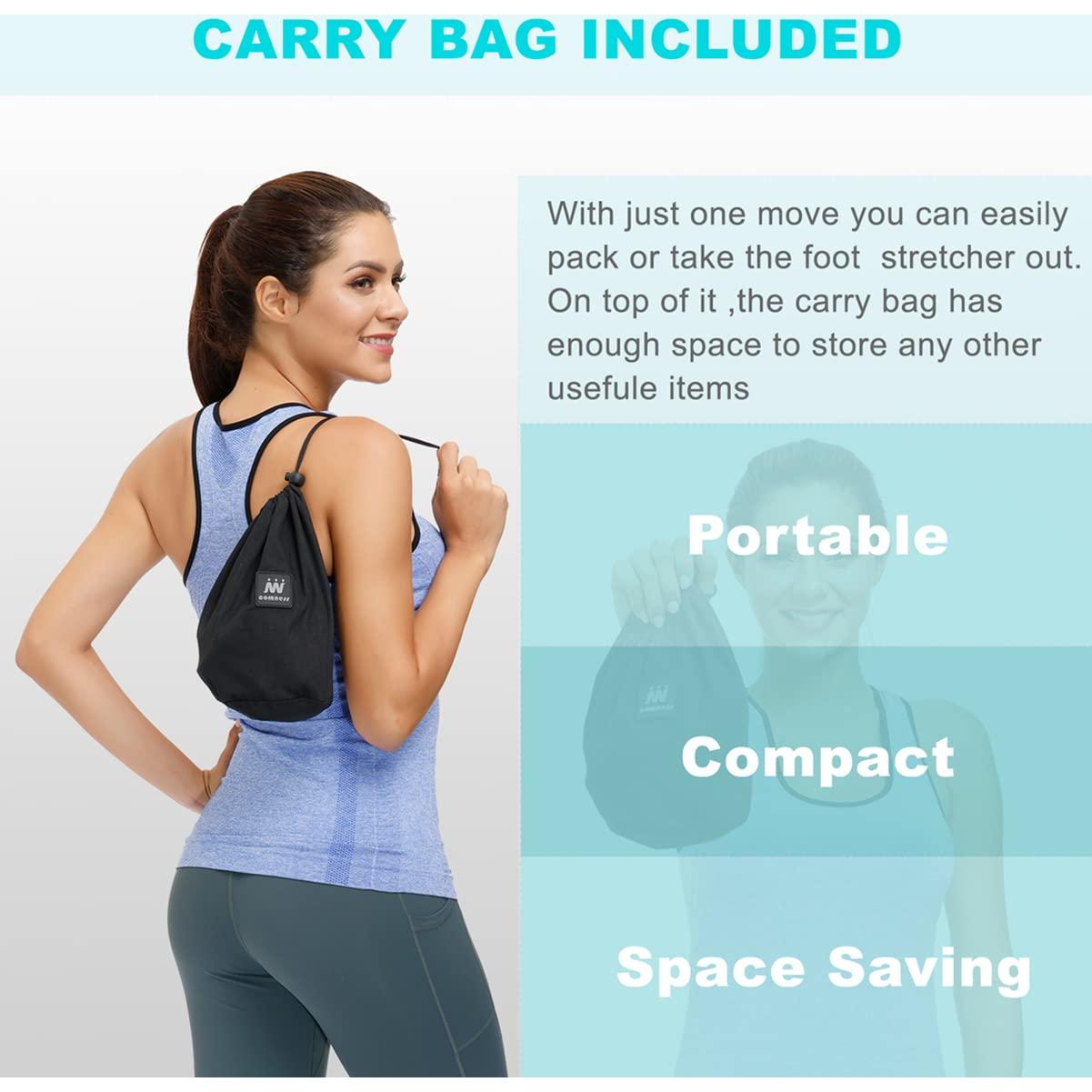 Estirador de pies y pantorrillas Comness - Correa de estiramiento negra