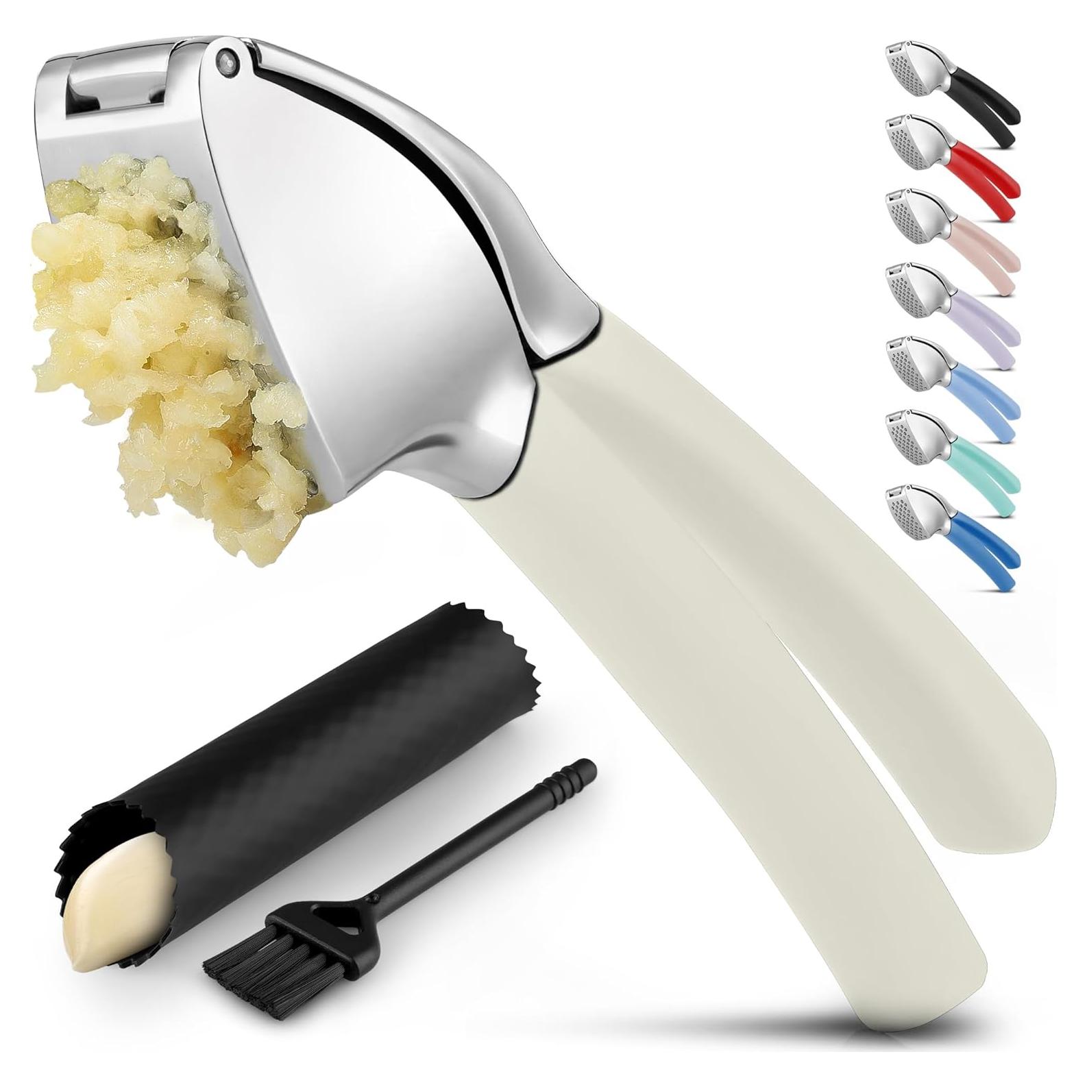 Prensa de Ajo Zulay Kitchen con Mango Ergonómico - Blanco