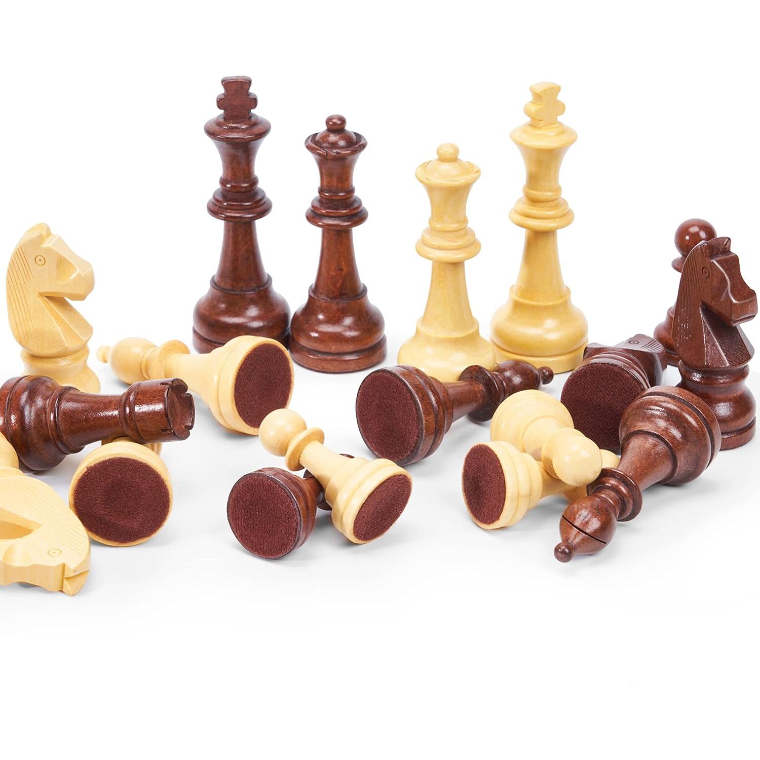 Juego de Ajedrez de Madera Vamslove 32 Piezas Estilo Staunton