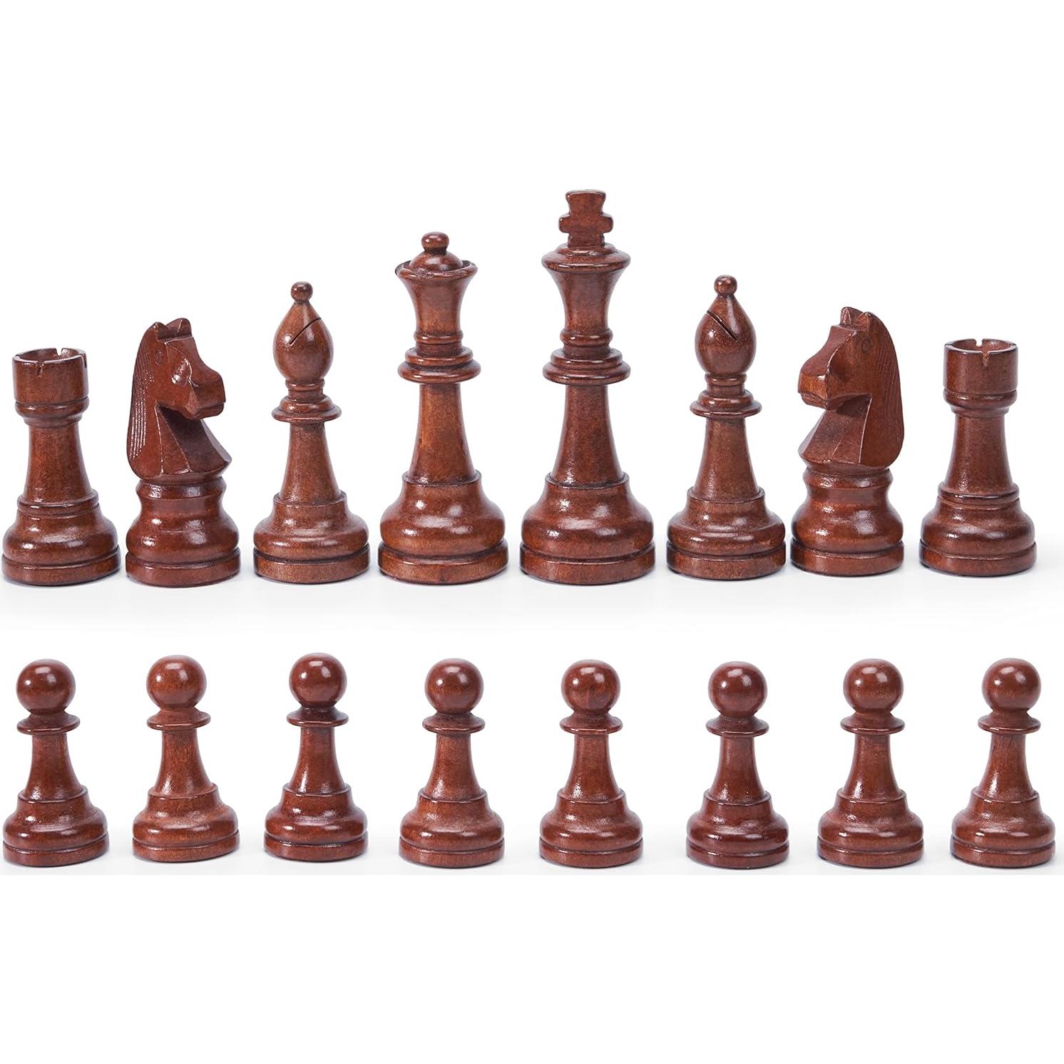 Juego de Ajedrez de Madera Vamslove 32 Piezas Estilo Staunton