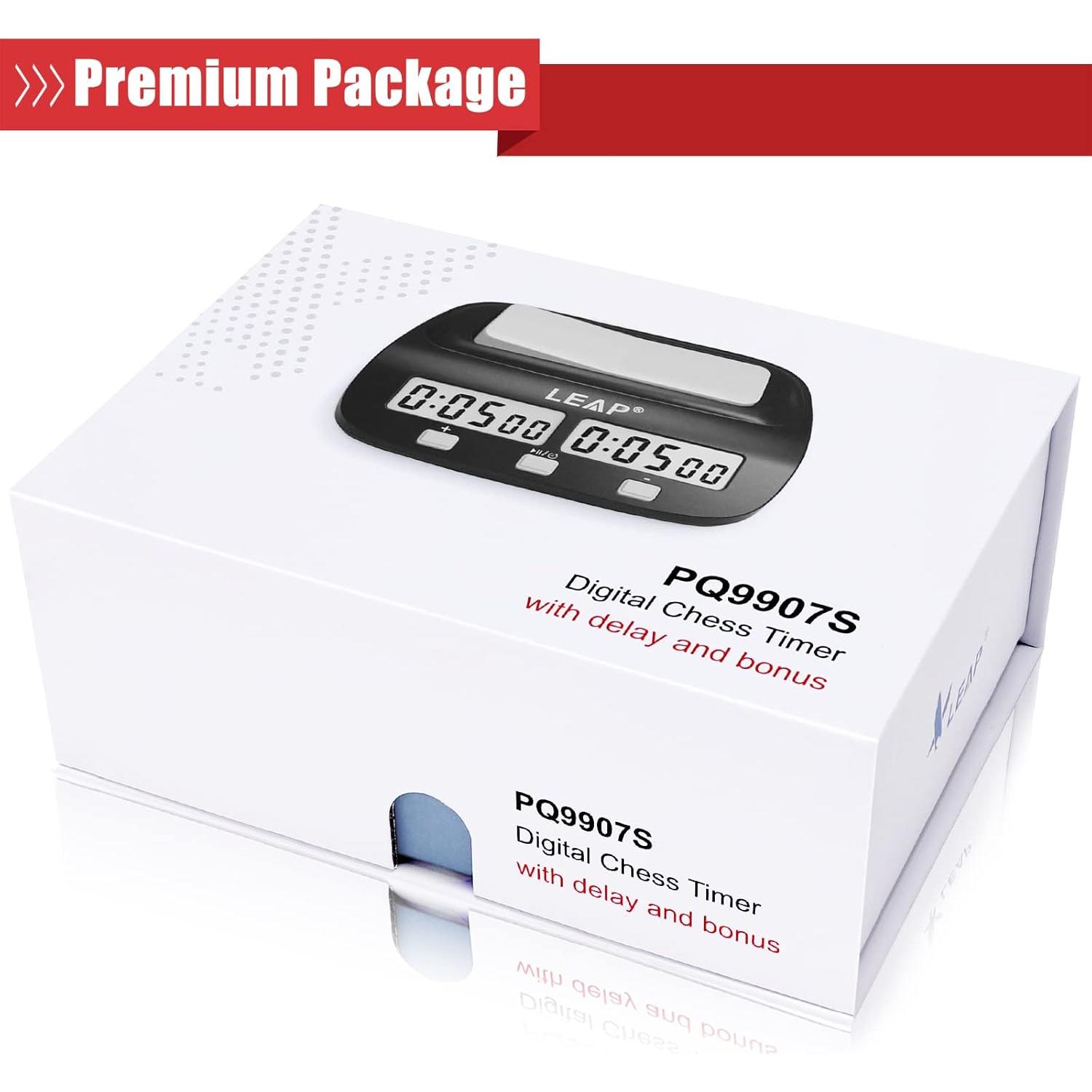 Reloj de Ajedrez LEAP Digital Profesional Negro