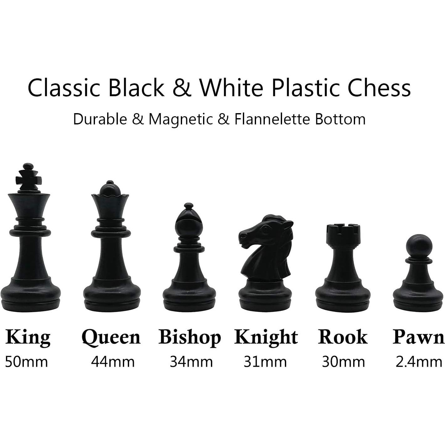 Juego de Ajedrez Magnético Fuhengli Plegable 24.9x24.9 cm