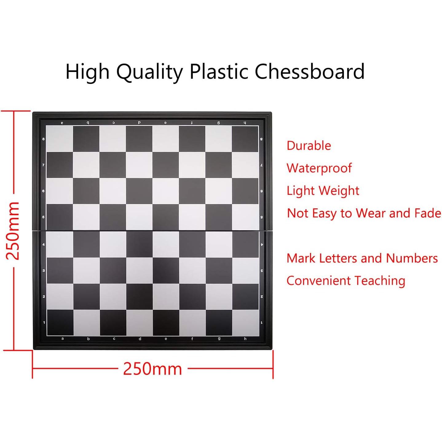 Juego de Ajedrez Magnético Fuhengli Plegable 24.9x24.9 cm