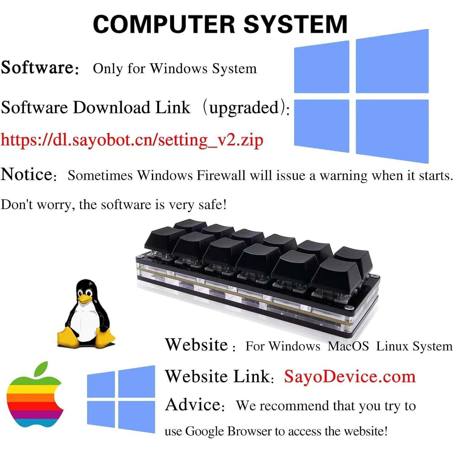 Teclado mecánico USB-C para juegos N/C 12 teclas programable