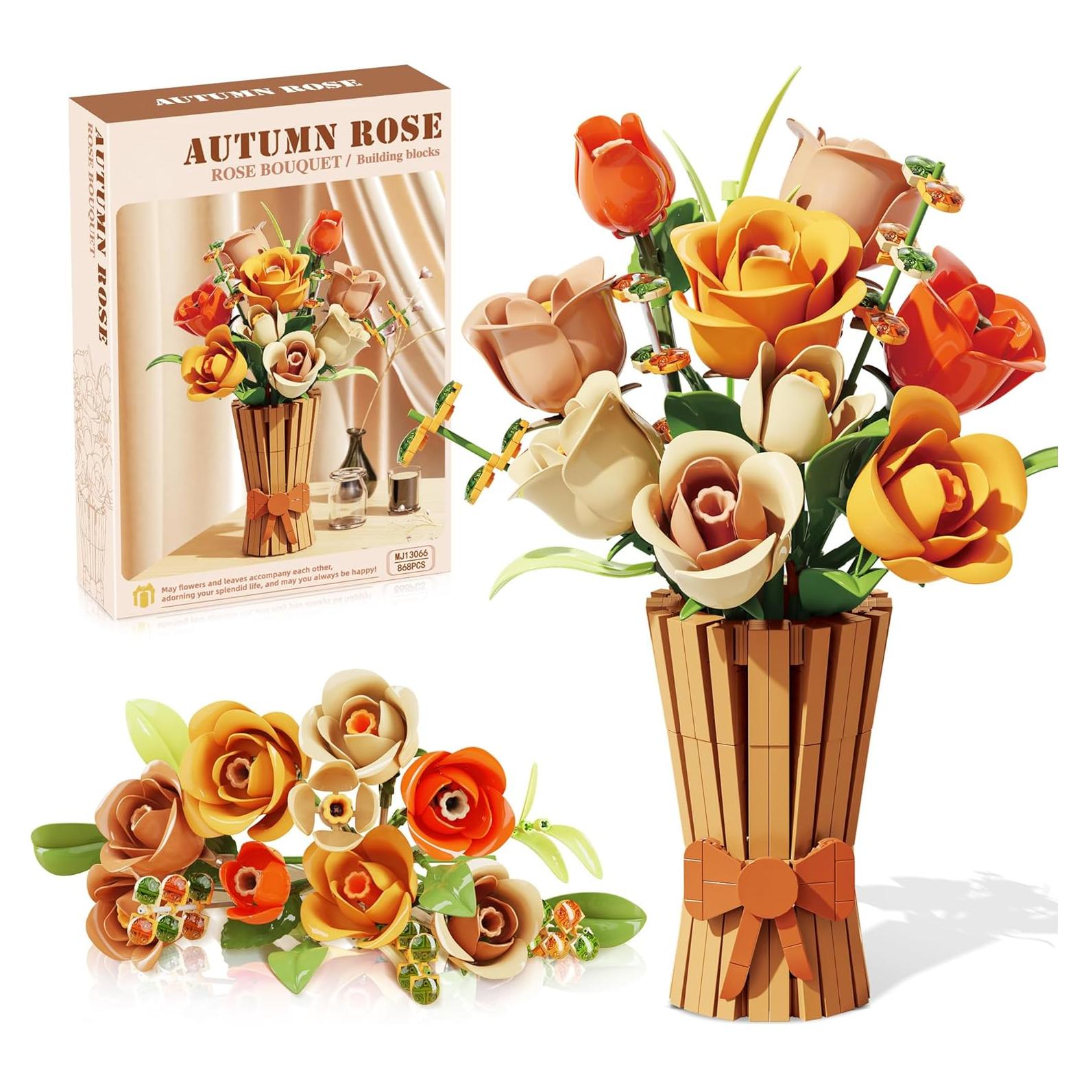 Juego de Flores con Jarrón Mavo Brix 27.99x36.35cm DIY