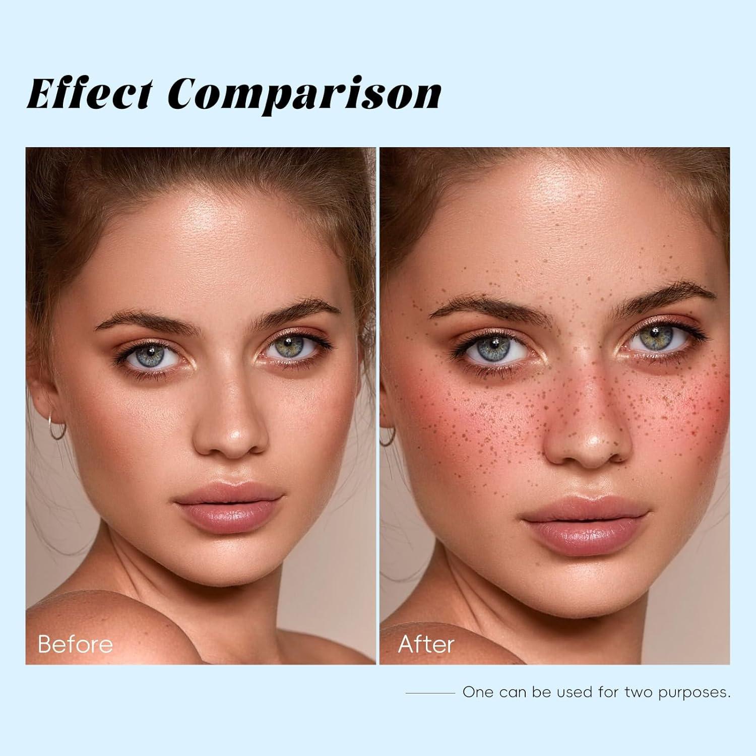 Bolígrafo de Rubor 2 en 1 Marrón Oscuro y Naranja Coral