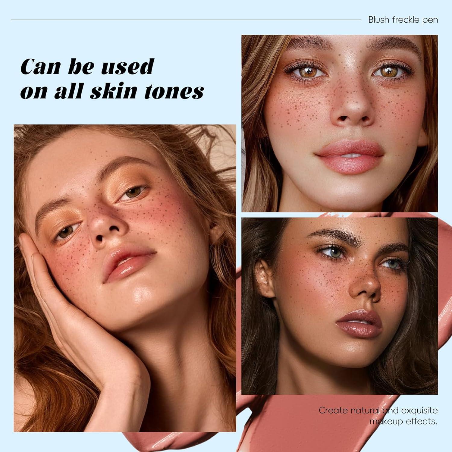 Bolígrafo de Rubor 2 en 1 Marrón Oscuro y Naranja Coral