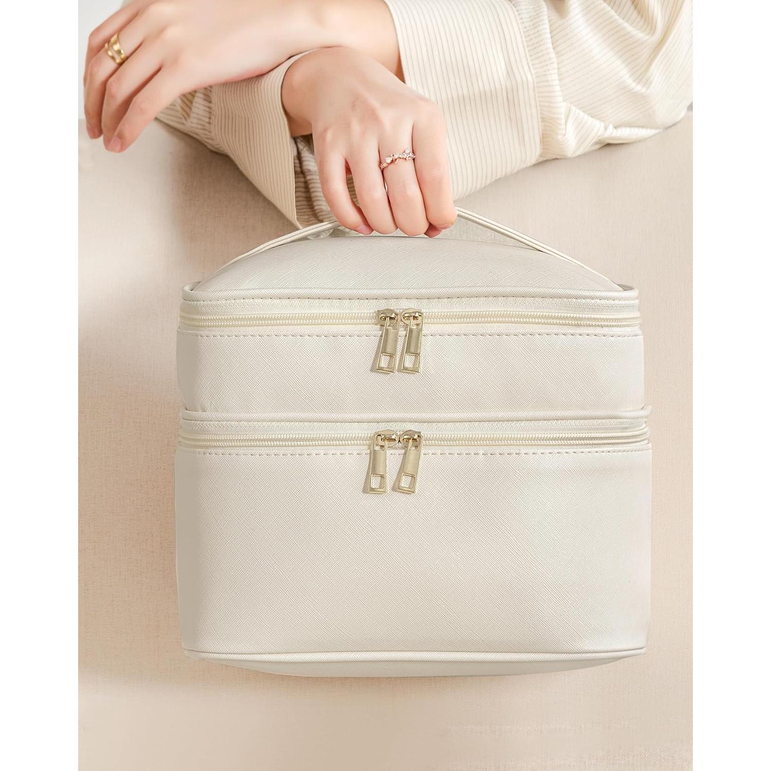Bolsa de Maquillaje de Viaje HBlife Grande Beige Impermeable