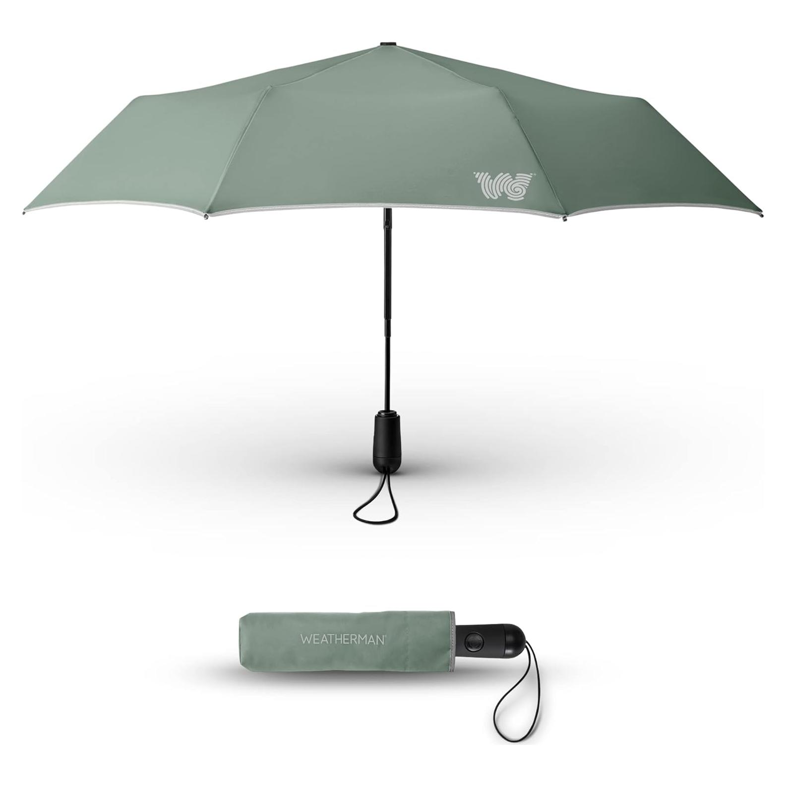 Paraguas Weatherman Mini Compacto Resistente al Viento 30 cm