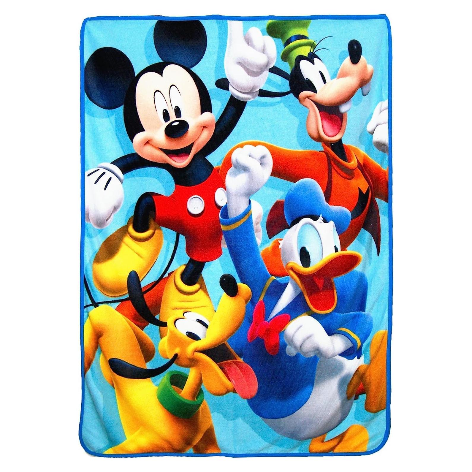 Manta Micro Raschel Disney Mickey Mouse 117x152 cm Multicolor