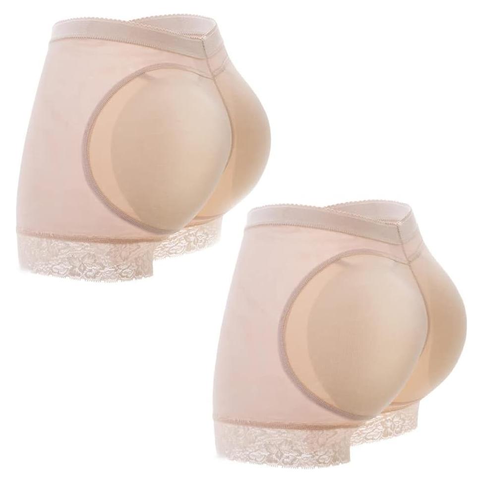 Bragas Falsas para Mujeres con Realce de Glúteos y Control - Shapewear Boyshort Beige