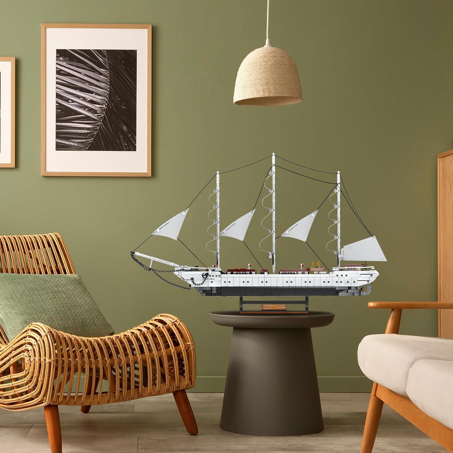 JMBricklayer Barco de Construcción 40104 - Velero Cisne 66cm