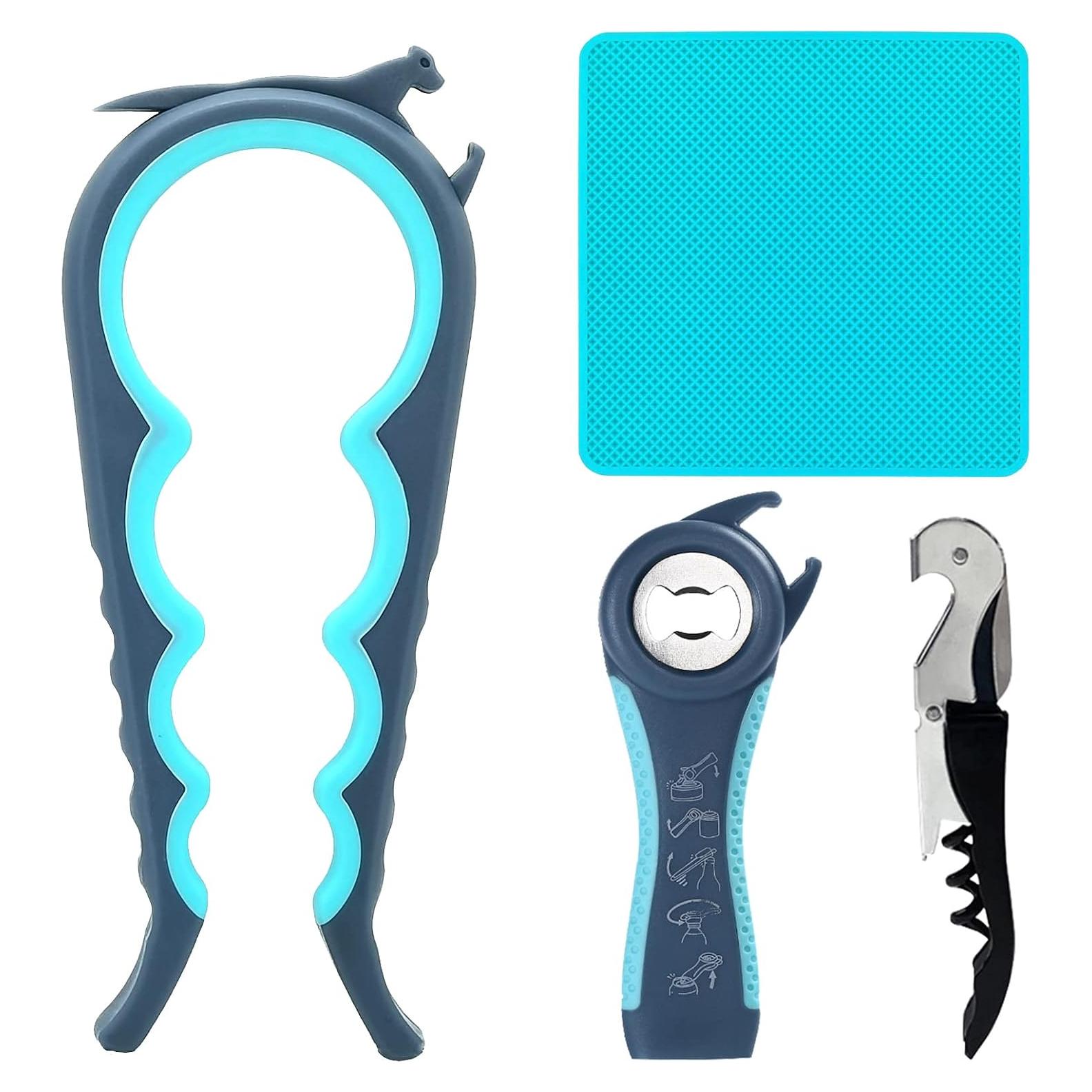 Abridor de Tarros y Botellas 6 en 1 Otstar con Almohadilla Antideslizante