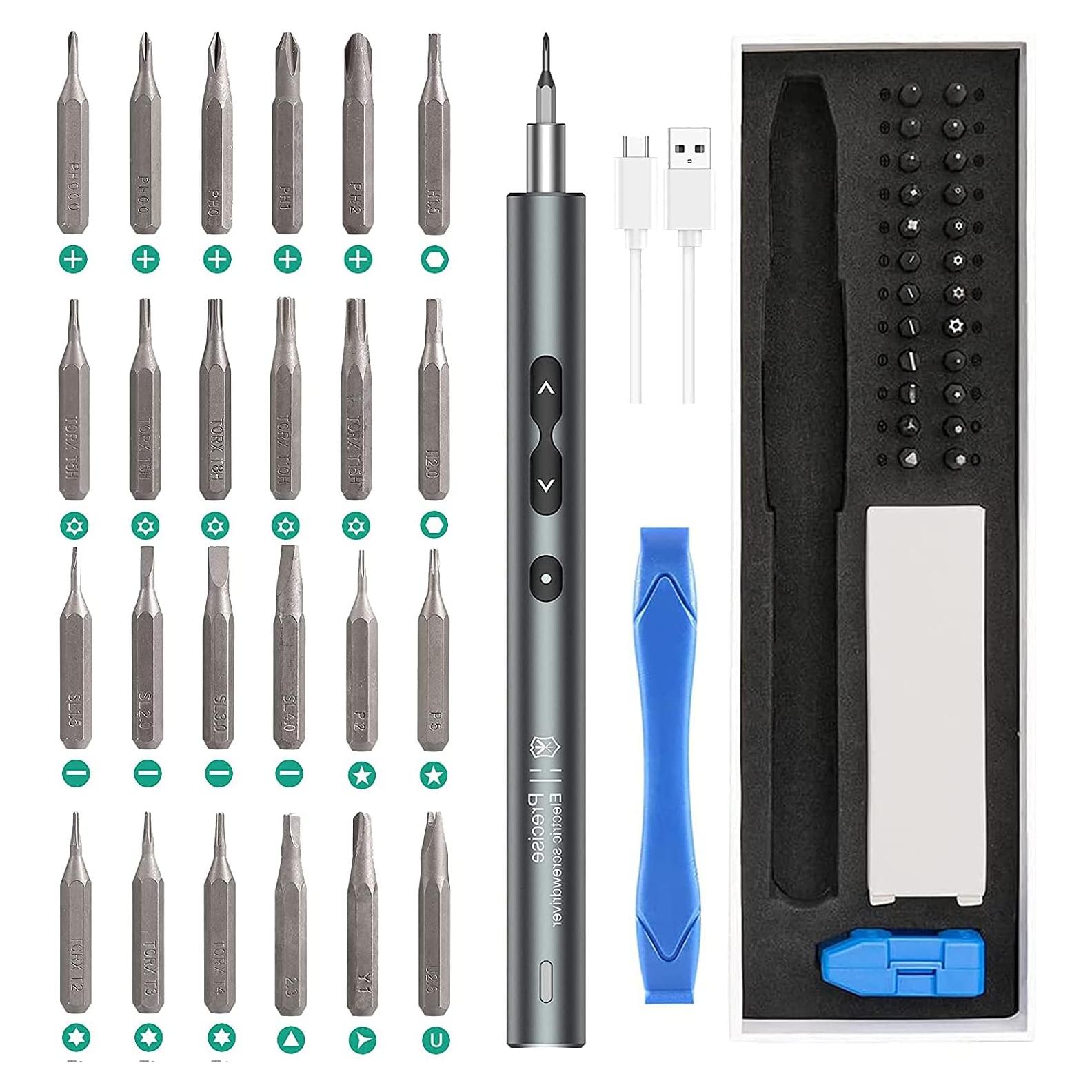 Destornillador Eléctrico AMIR 28 en 1 Mini Recargable