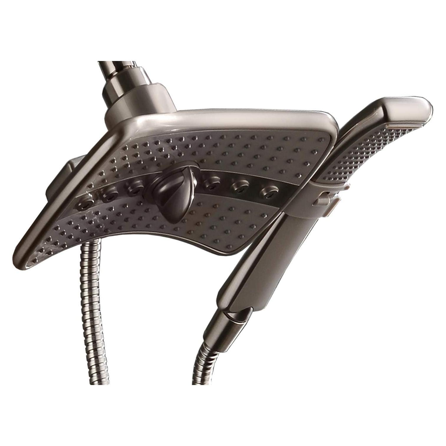 Combo Ducha de Niquel Cepillado DUCHAS BRILLANTES 1.52m